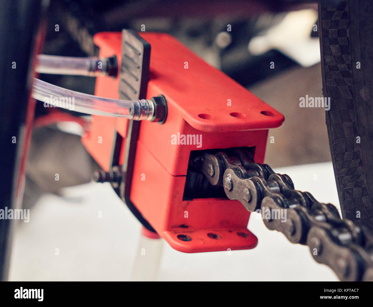 Close up chain manual cleaning device Stock Photo Alamy