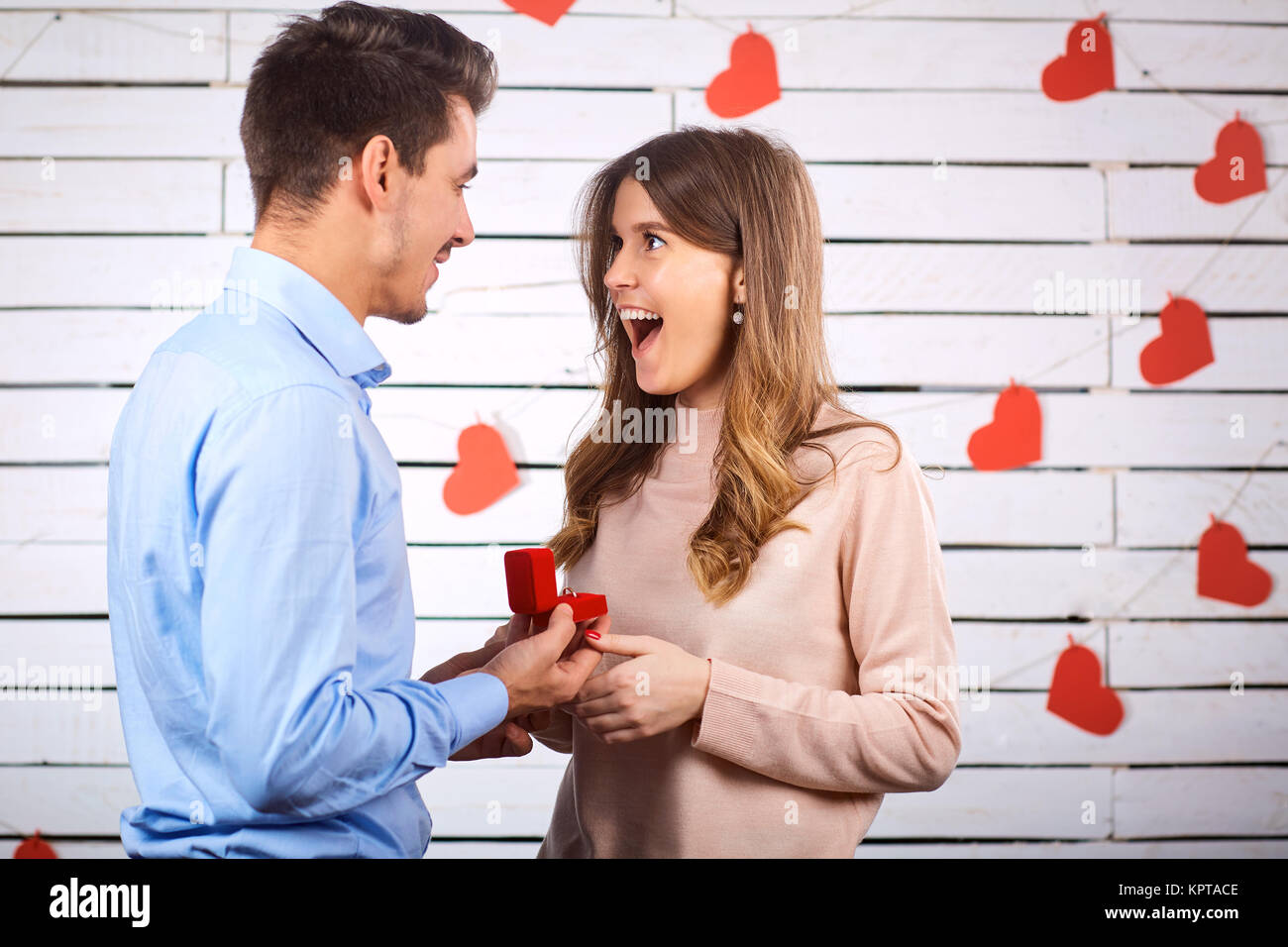 Marriage proposal.  Stock Photo