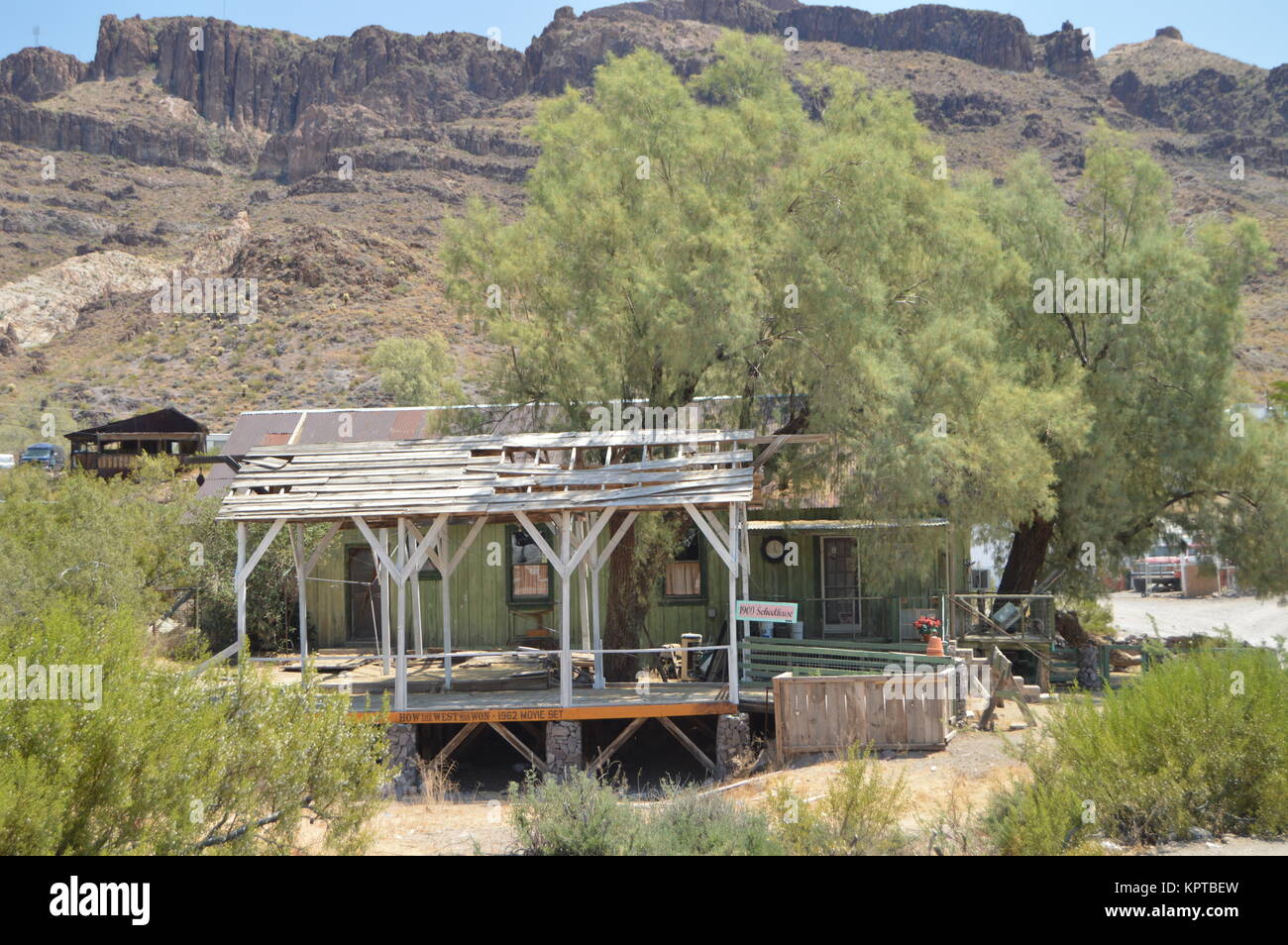 Beautiful Semiderruid House In Oatman, June 22, 2017. Route 66, Oatman