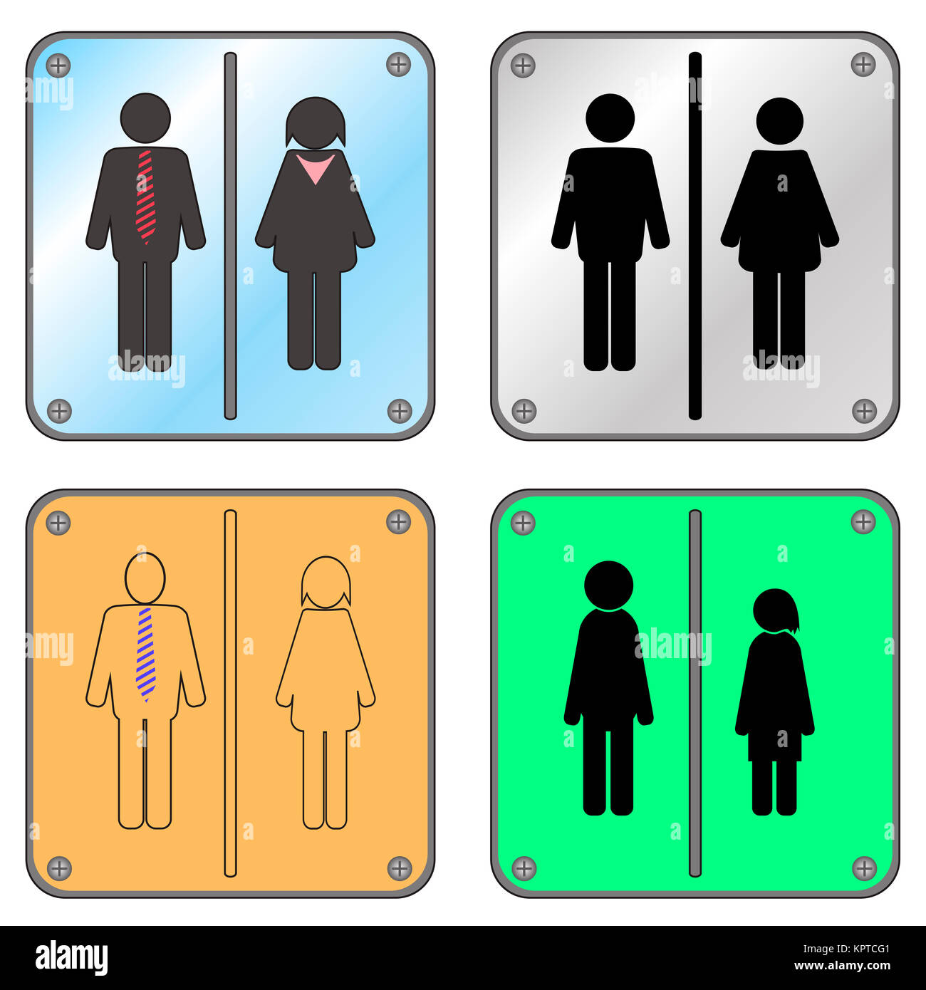 Man woman toilet sign restroom Cut Out Stock Images & Pictures - Alamy
