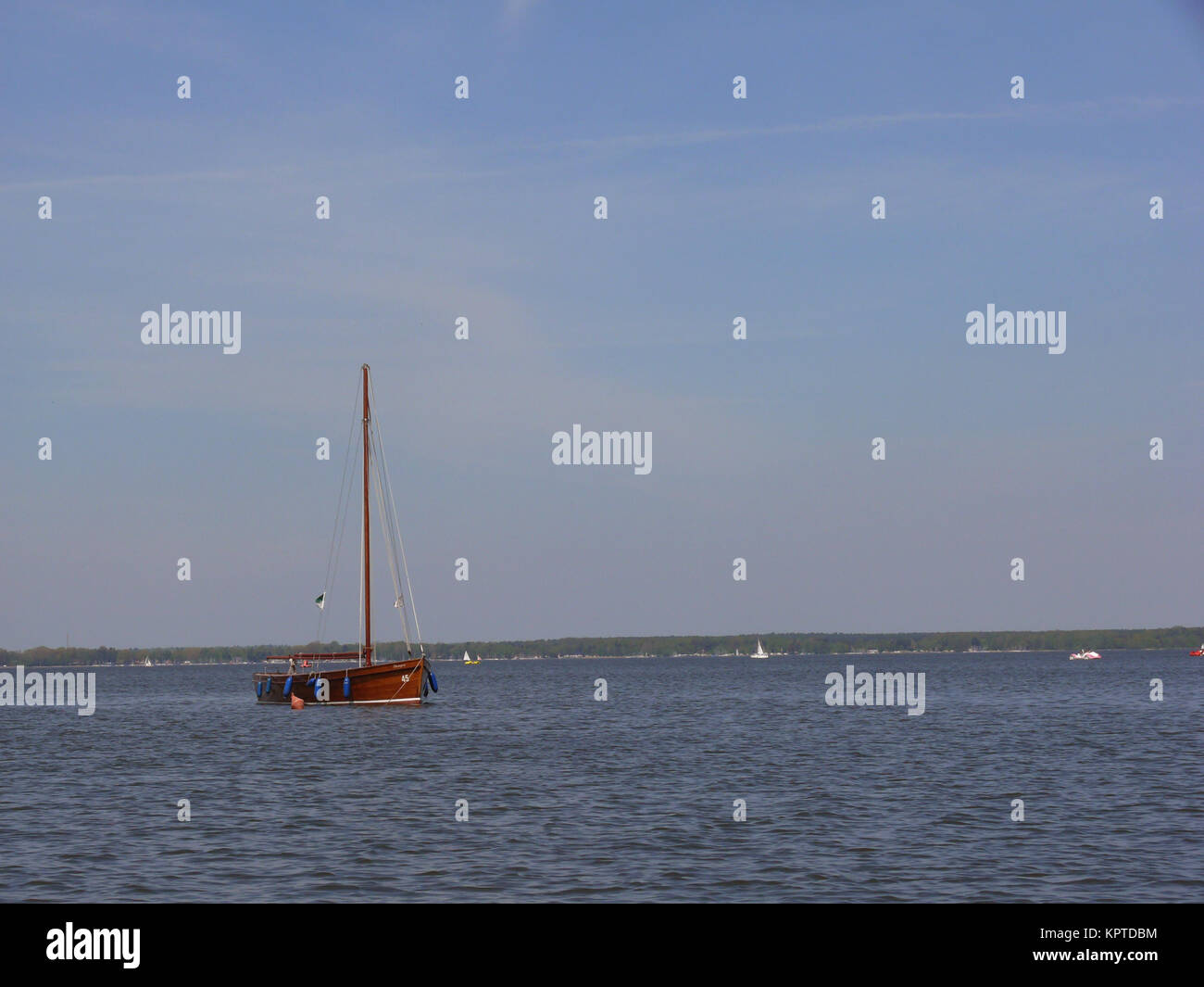 Boat on the Steinhuder Meer Stock Photo