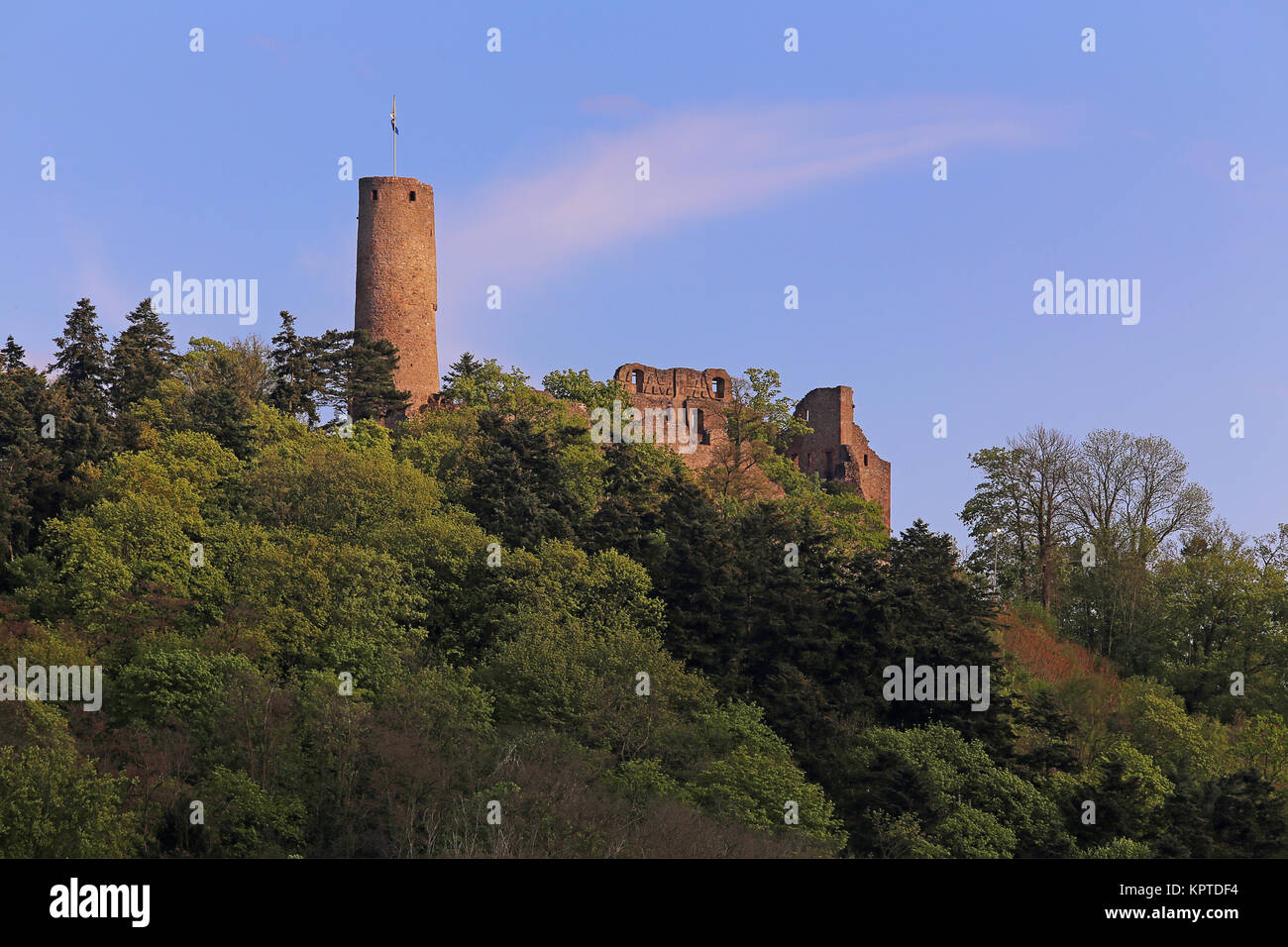 Windeck Castle via Weinheim Stock Photo