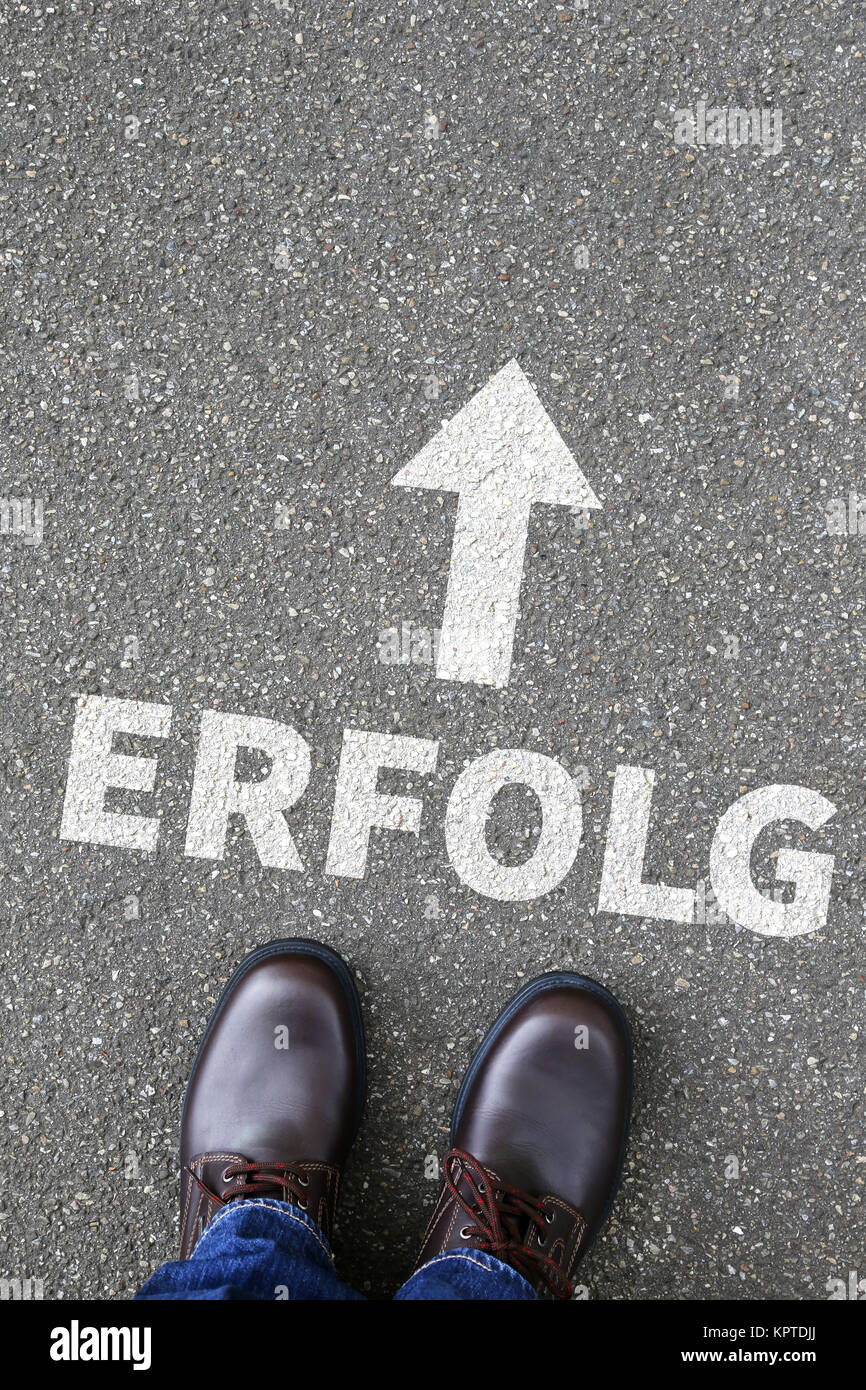 Erfolg erfolgreich Business Konzept Gewinn gewinnen Karriere Plan ...