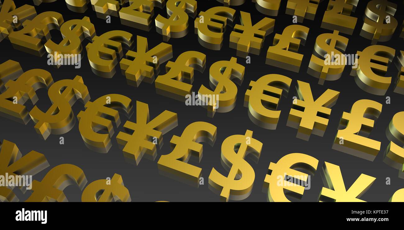 Currency Symbols Abstract Background of the World Stock Photo - Alamy