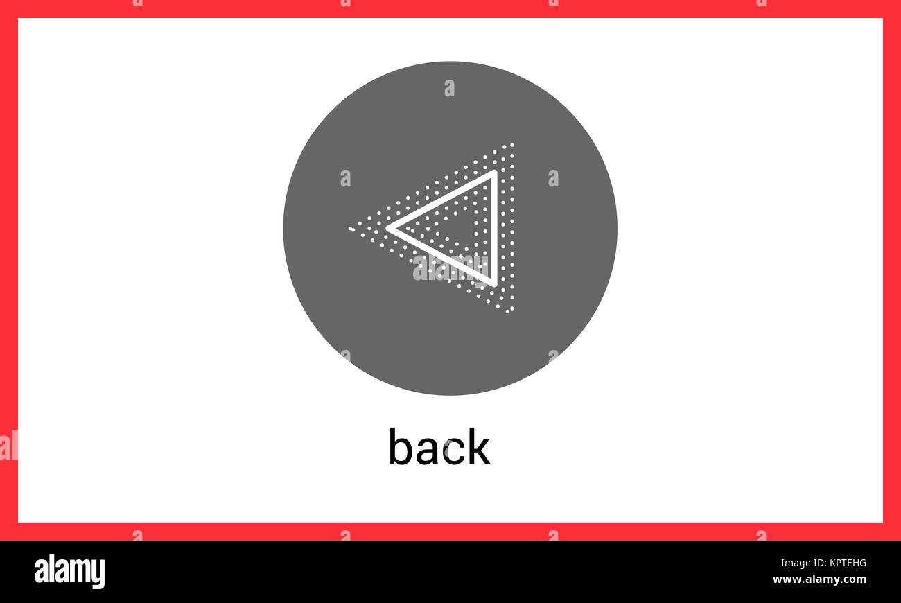 Previous button contour outline vector icon. linear pictogram Stock ...