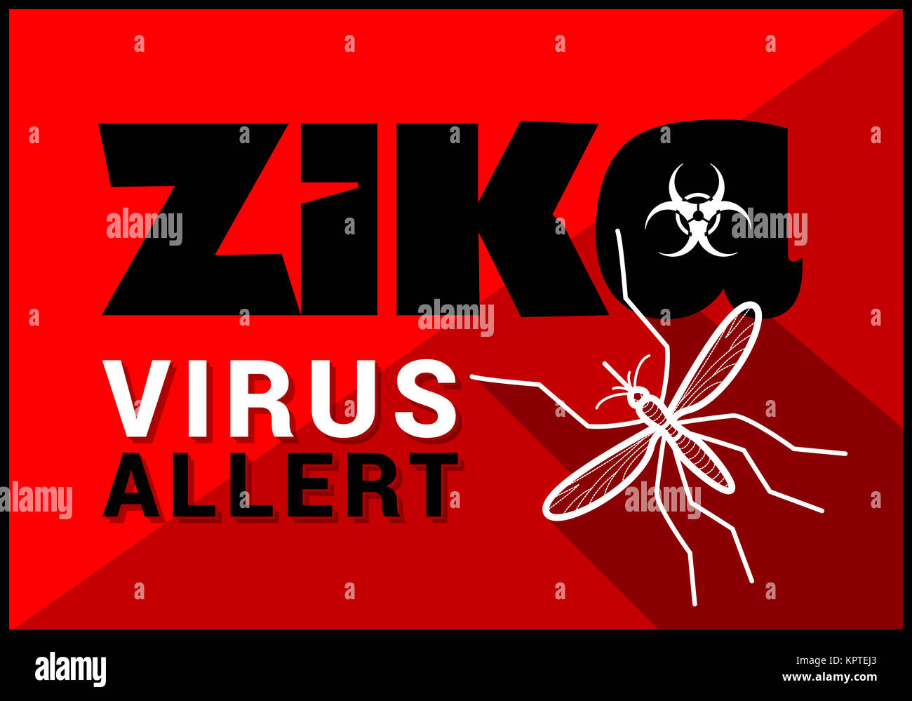 zika virus allert flat vector outline illustration Stock Photo - Alamy