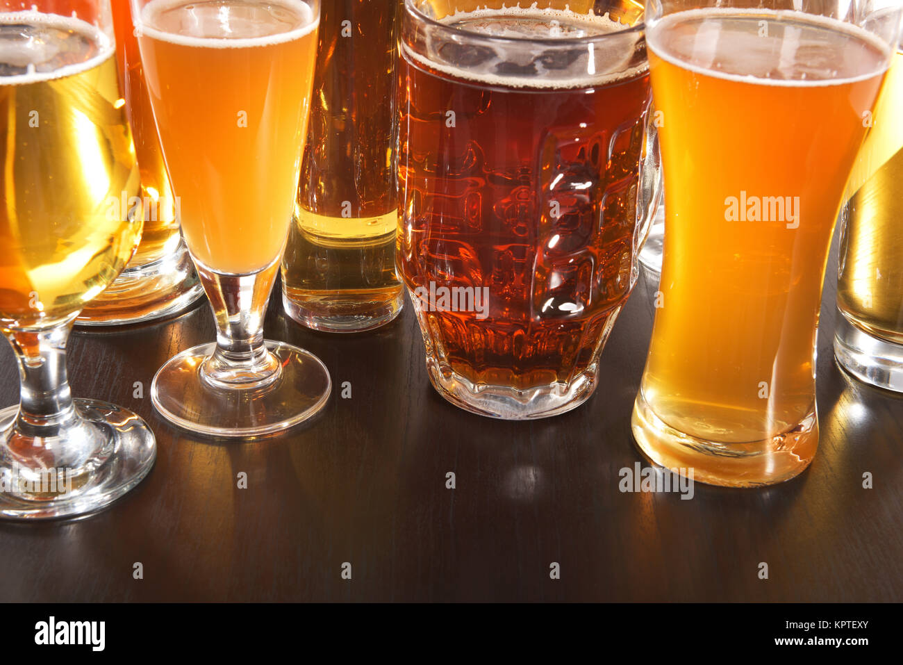 Beer glasses Stock Photo