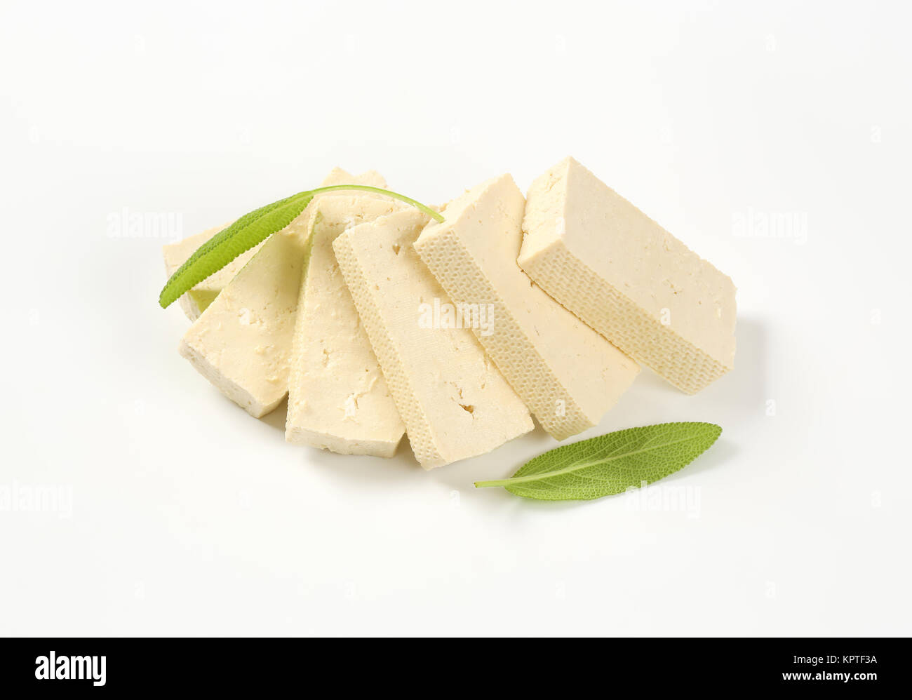 Slices of fresh bean curd (firm tofu Stock Photo Alamy