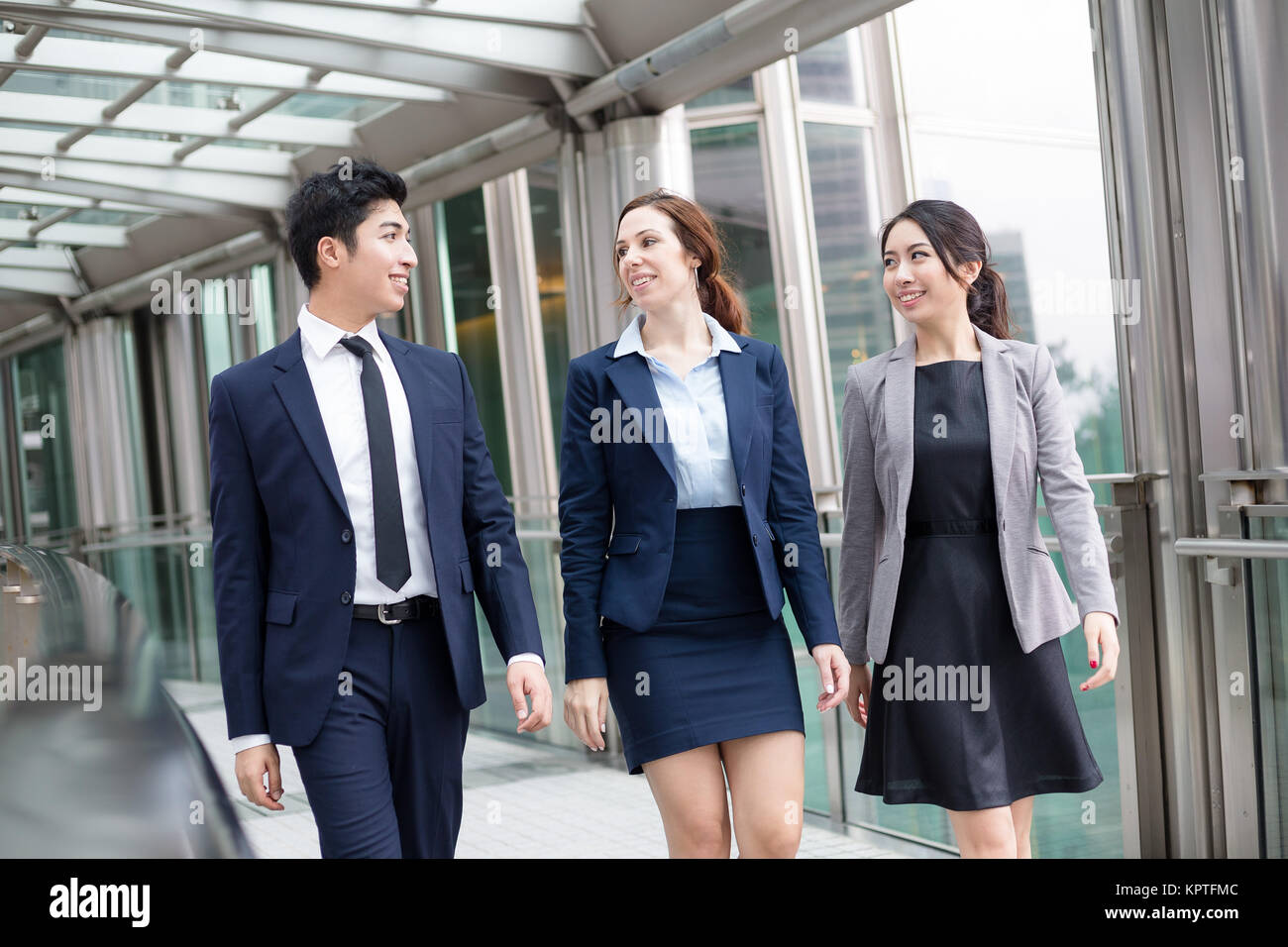 Business people walking at street Stock Photo