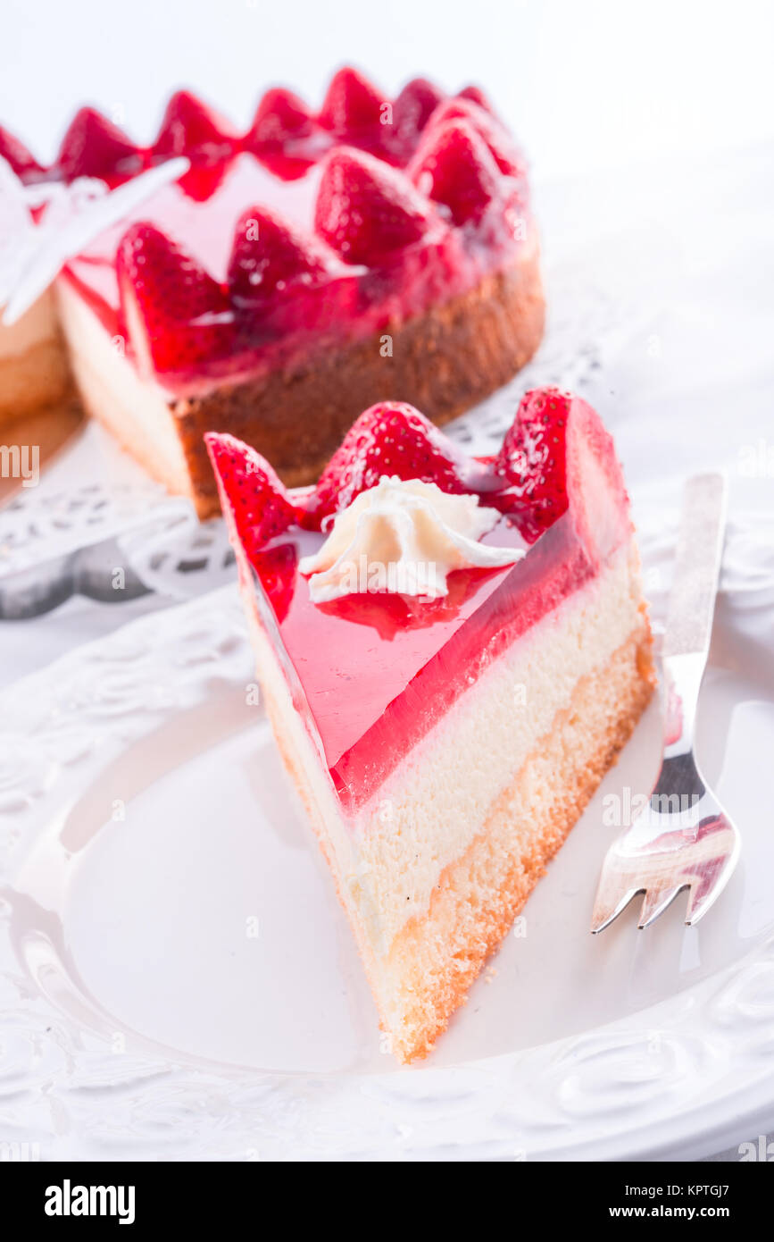strawberry cheesecake Stock Photo