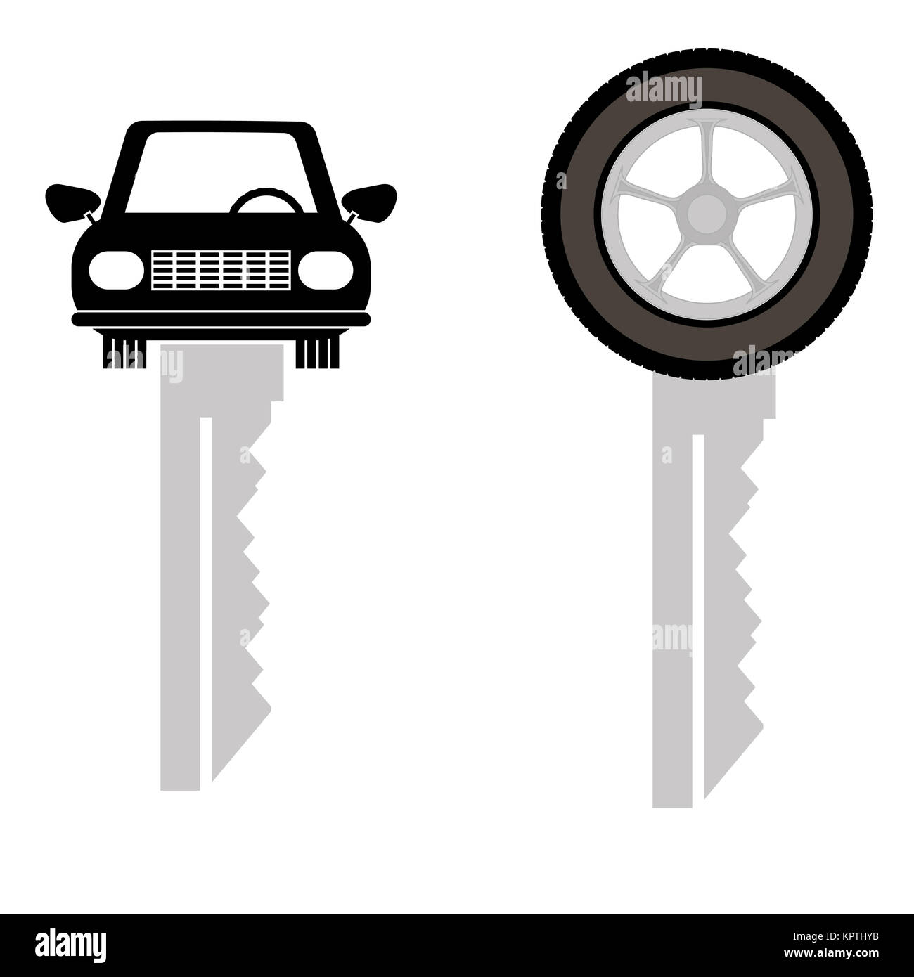 Two Car Keys Isolated Stock Photo Alamy