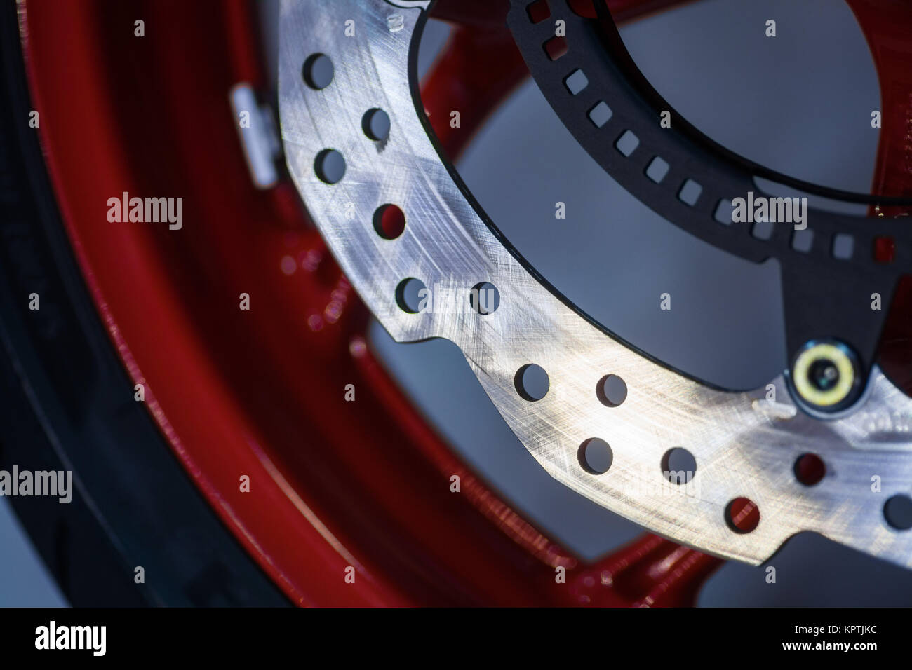 Motorcycle brake disc Stock Photo Alamy