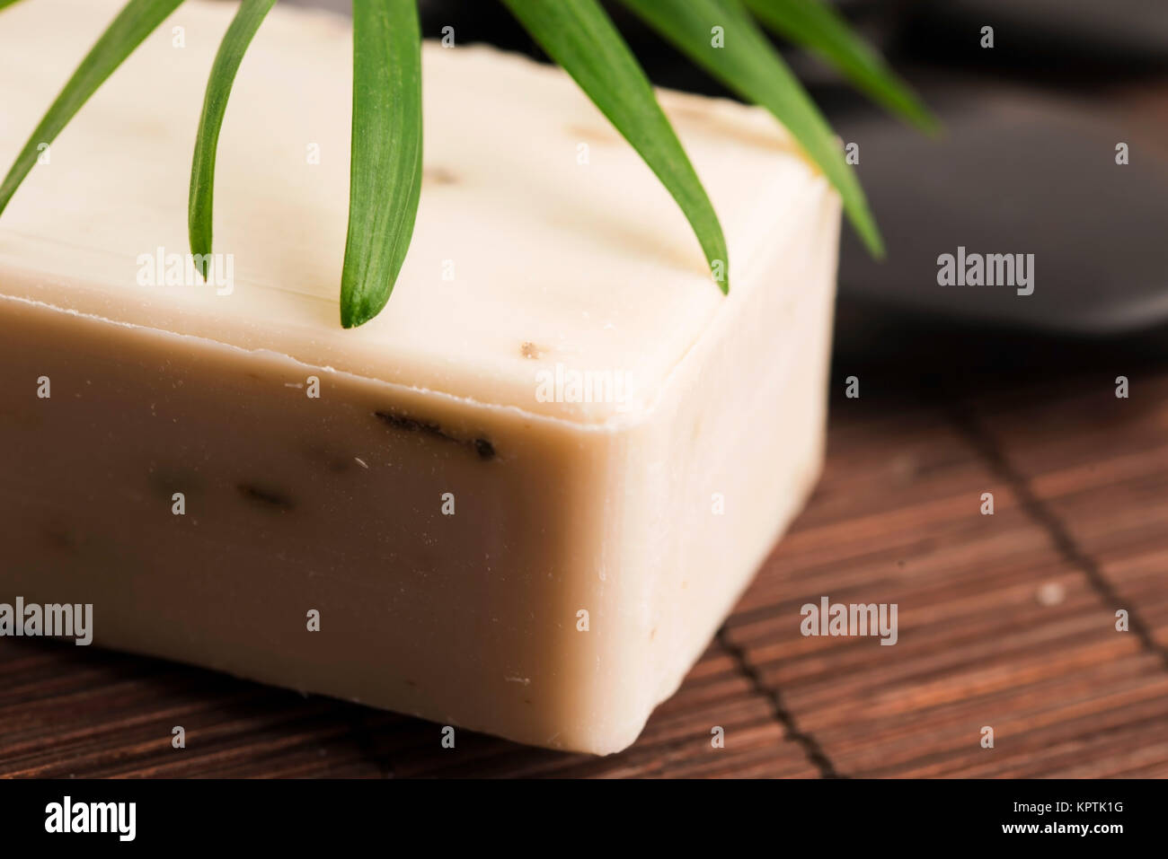 Spa setting with natural soap Stock Photo - Alamy