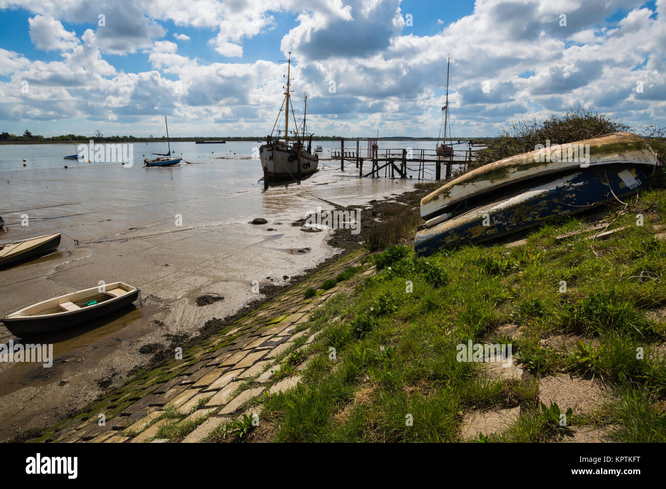 Boats Resting at Heybridge Basin Stock Photo Alamy