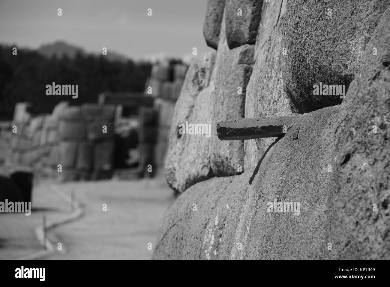 Inca stone walls Black and White Stock Photos & Images - Alamy