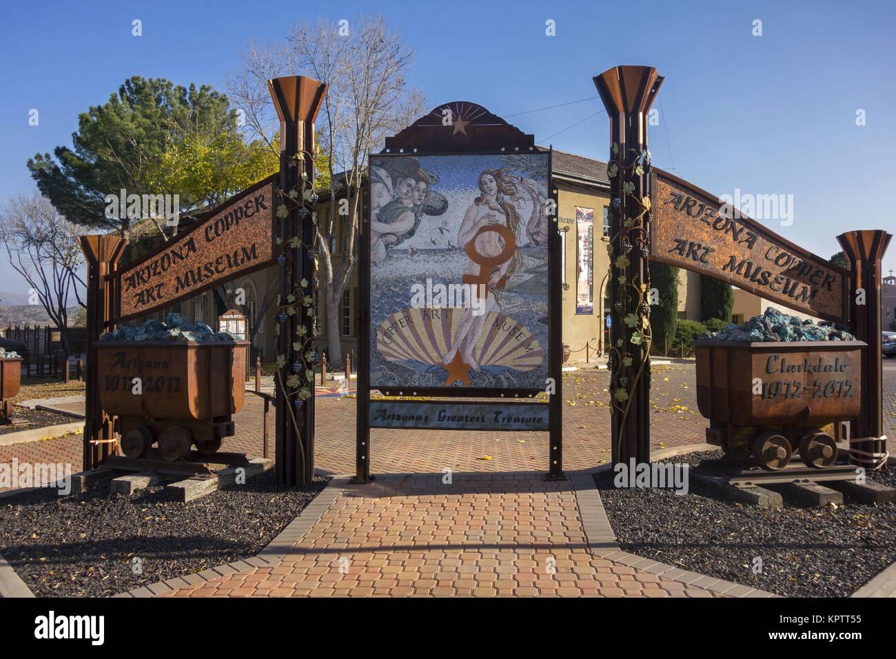 Copper Art Museum Building Entrance Exterior in Historic Clarkdale