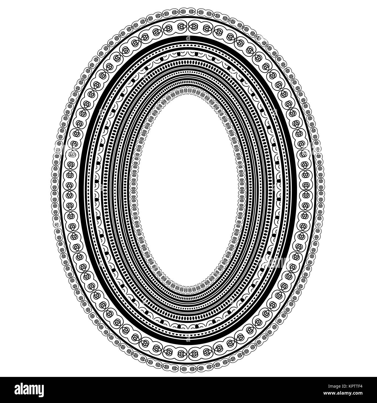 Oval Vintage Frame Isolated on White Background Stock Photo - Alamy