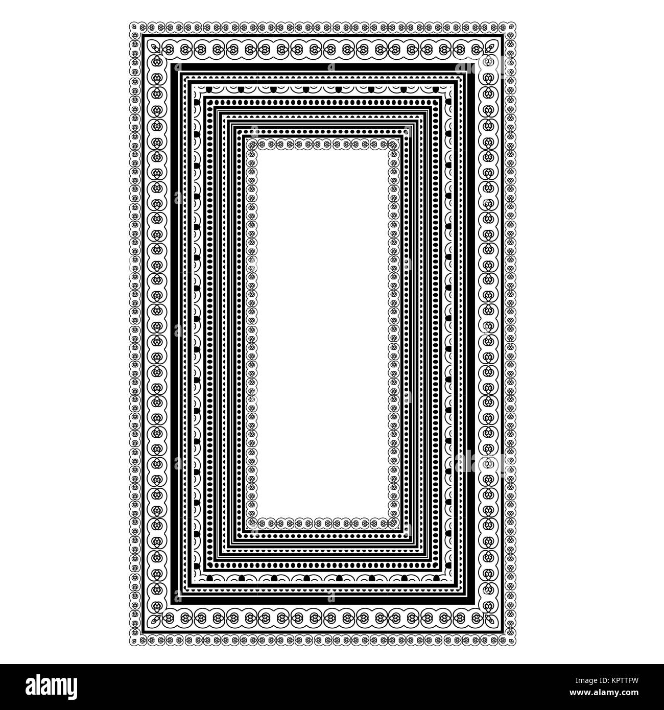 Vintage Decorative Frame Isolated on White Background Stock Photo - Alamy
