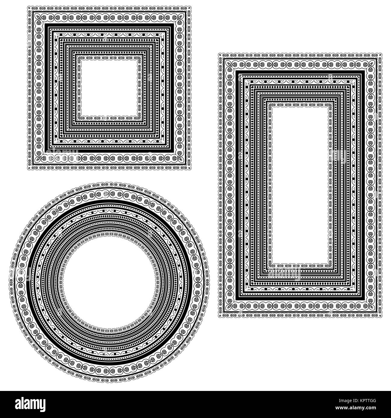 Vintage Frames Isolated Stock Photo Alamy