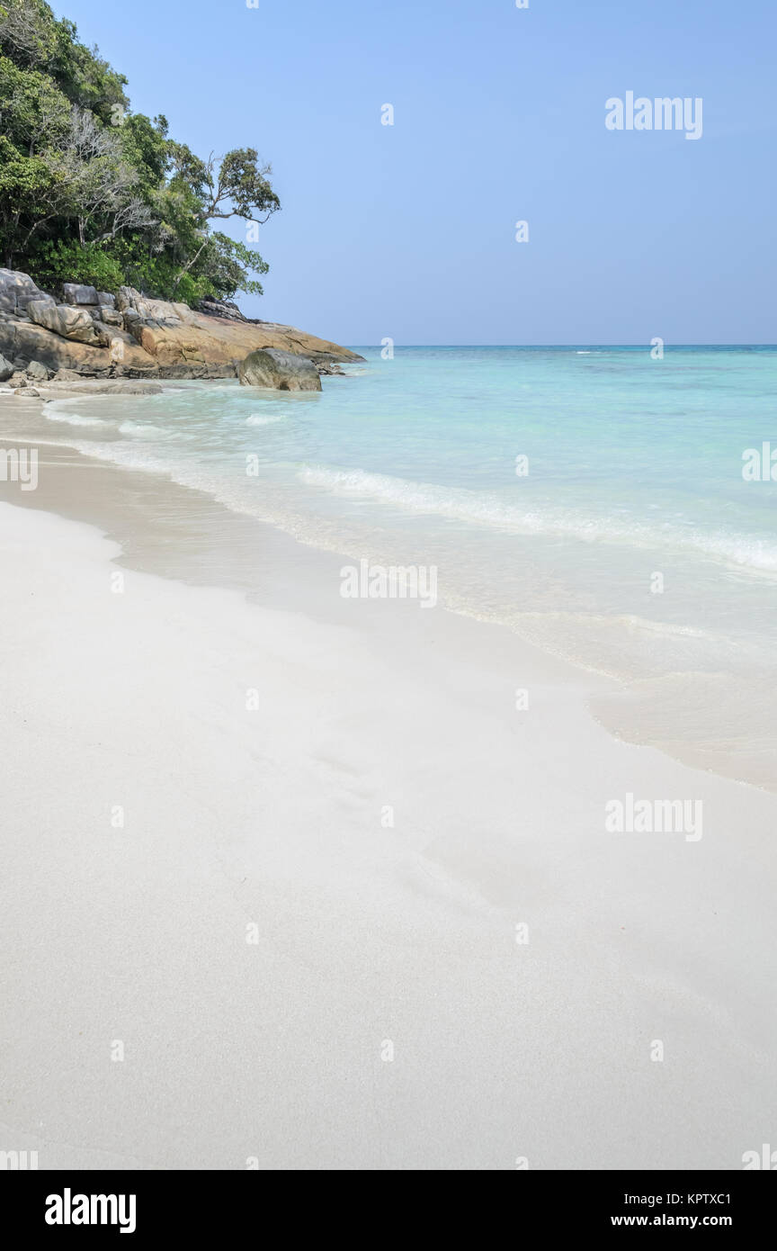 Stunning view of white sand beach of Tachai island, Thailand Stock Photo