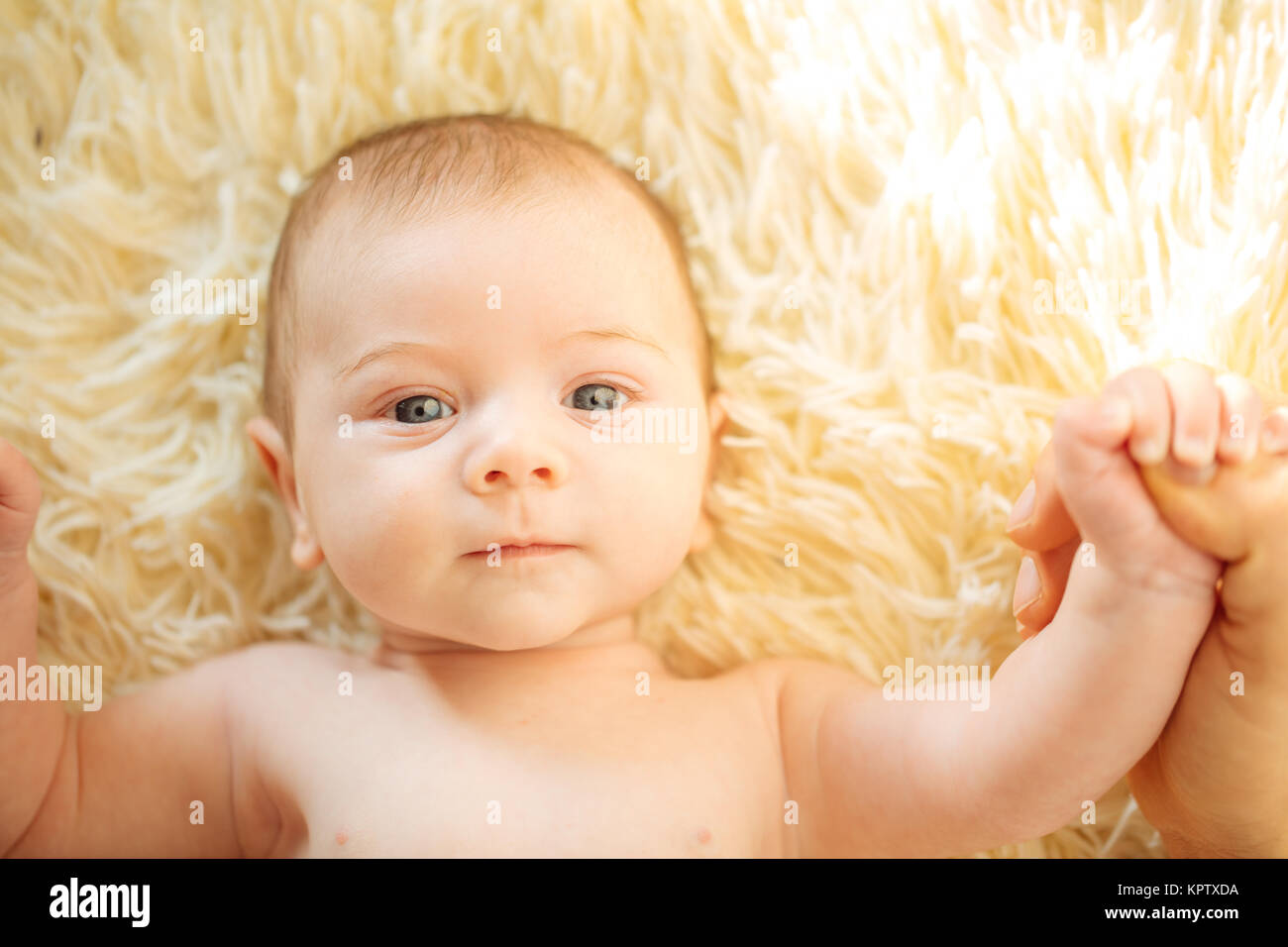 cute newborn baby boy lying down Stock Photo Alamy