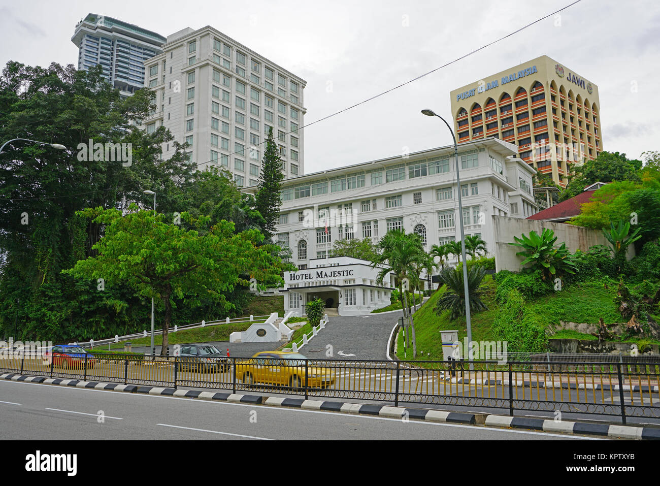 View of the Majestic Hotel, a landmark national heritage colonial hotel in Kuala Lumpur, Malaysia Stock Photo