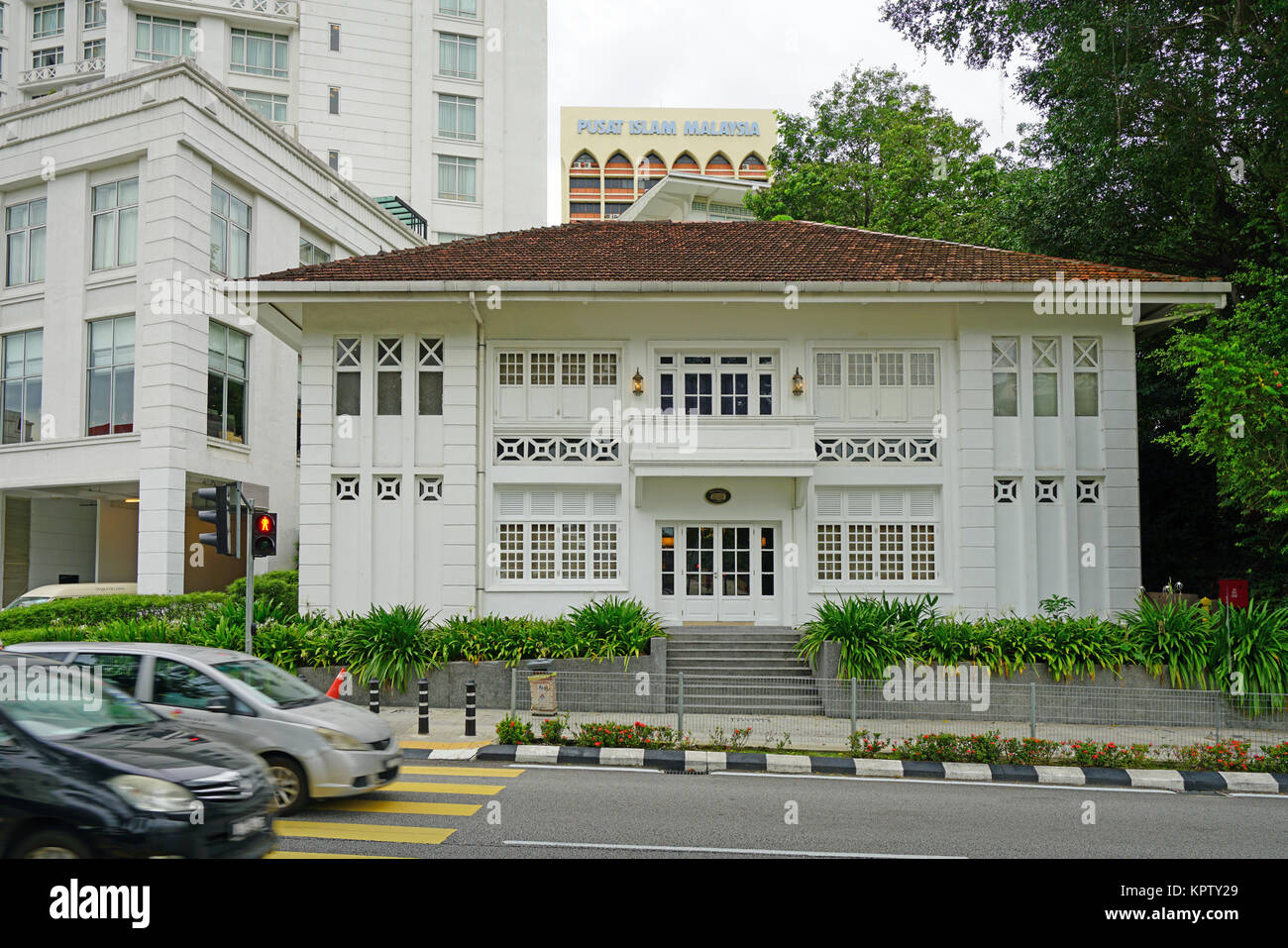 View of the Majestic Hotel, a landmark national heritage colonial hotel in Kuala Lumpur, Malaysia Stock Photo