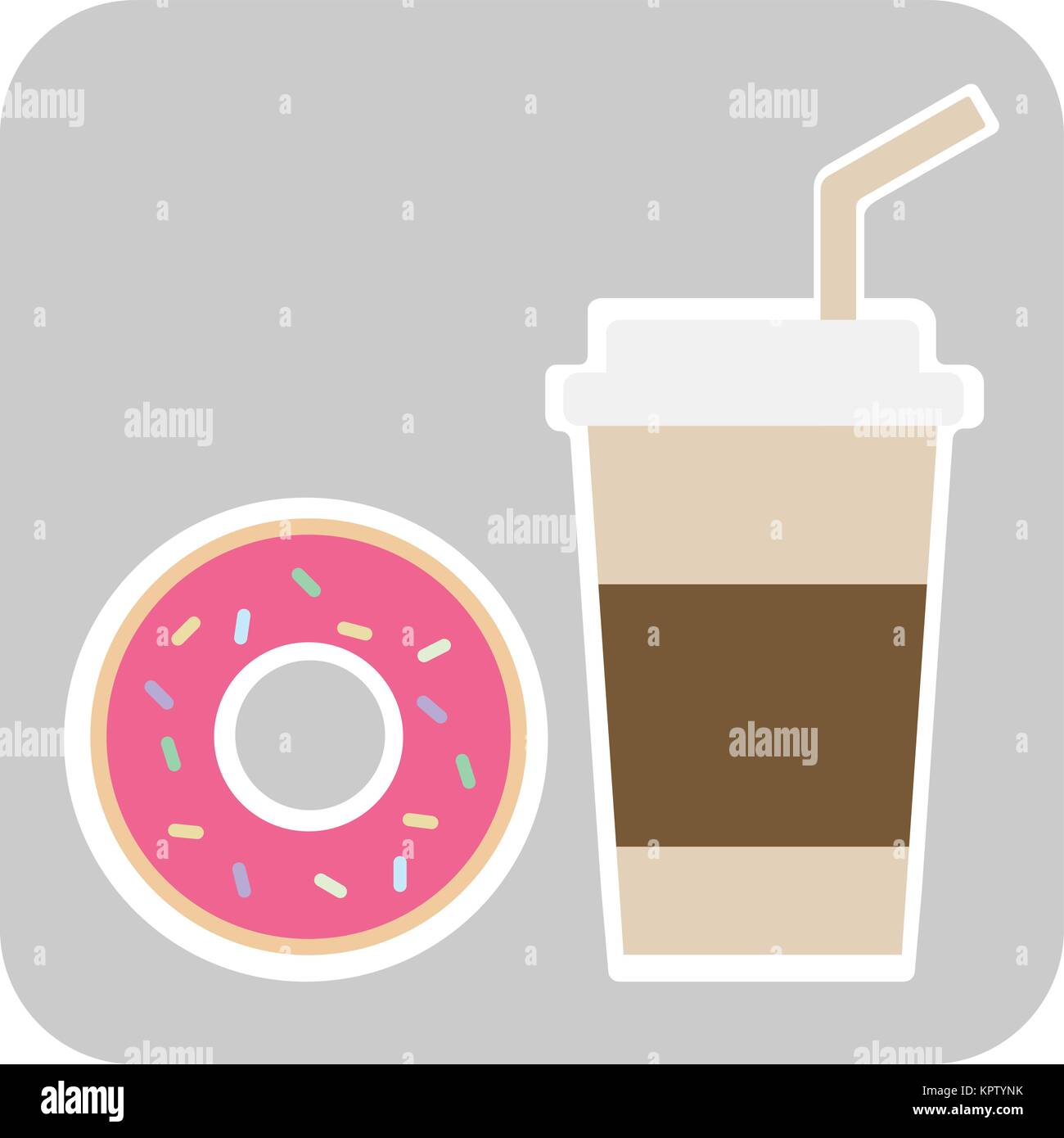 Coffee and donut illustration Stock Vector Image & Art Alamy