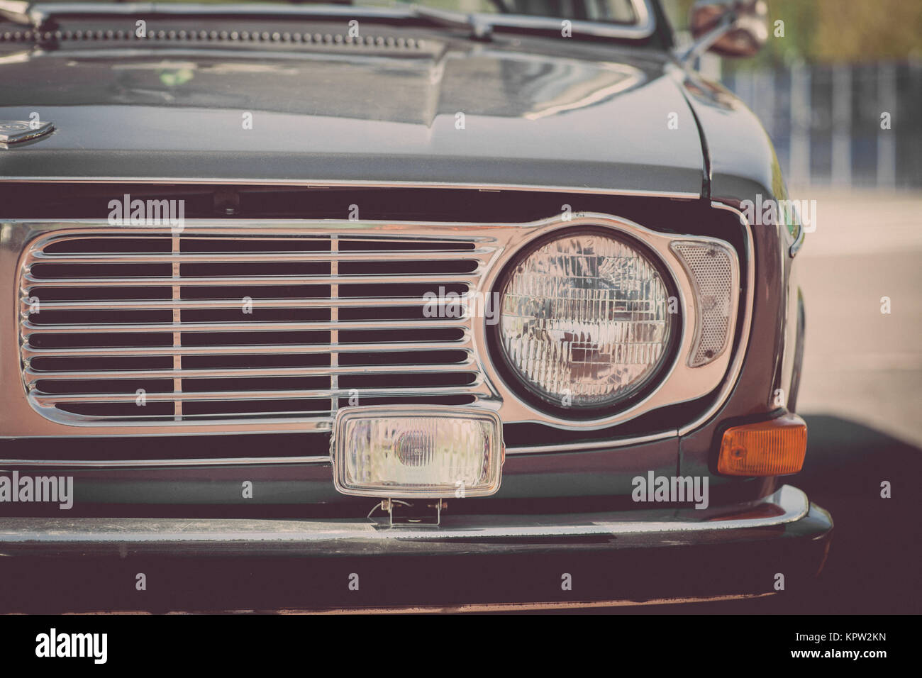 Vintage car headlight Stock Photo - Alamy