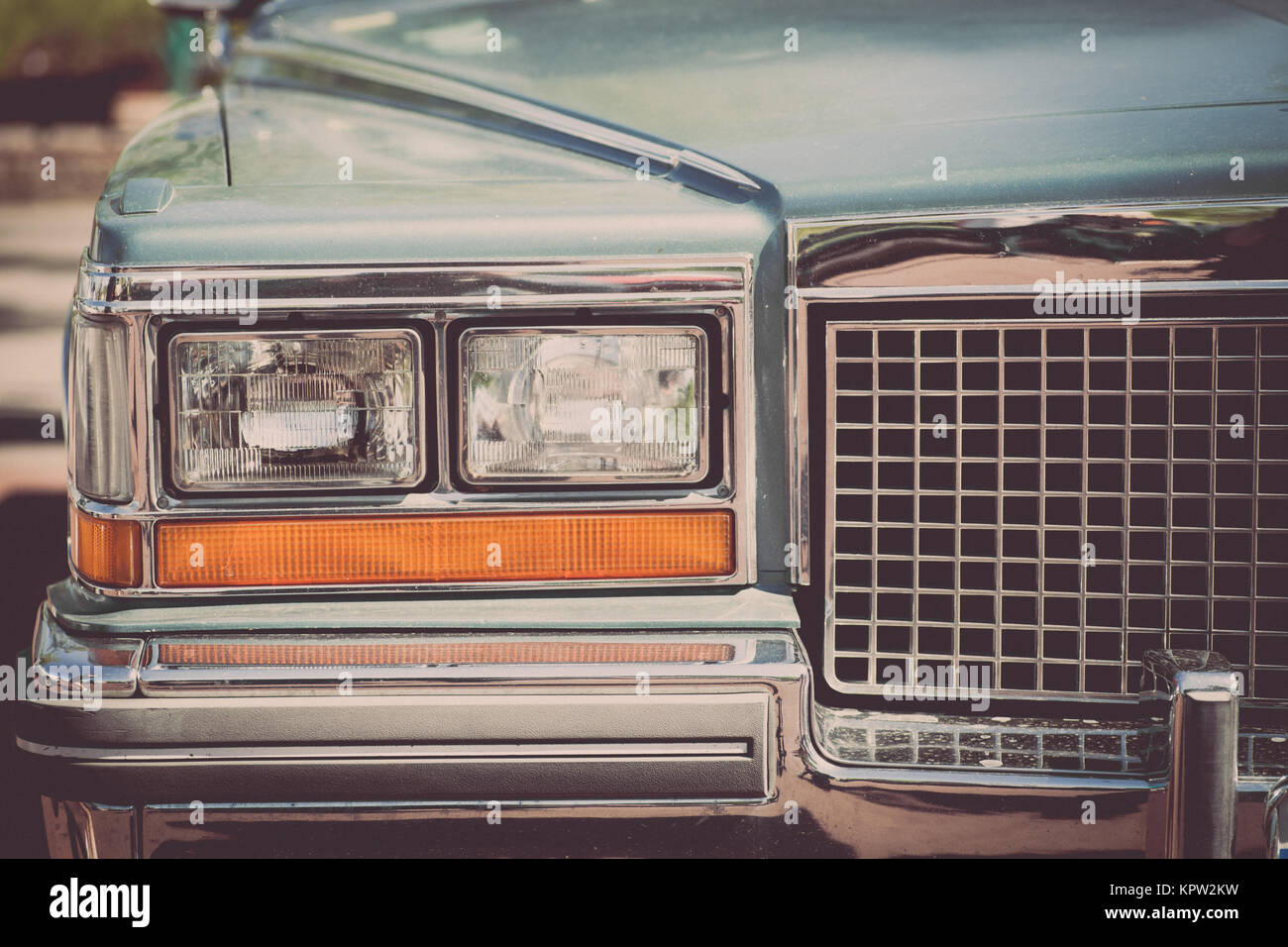 Vintage car headlight Stock Photo - Alamy