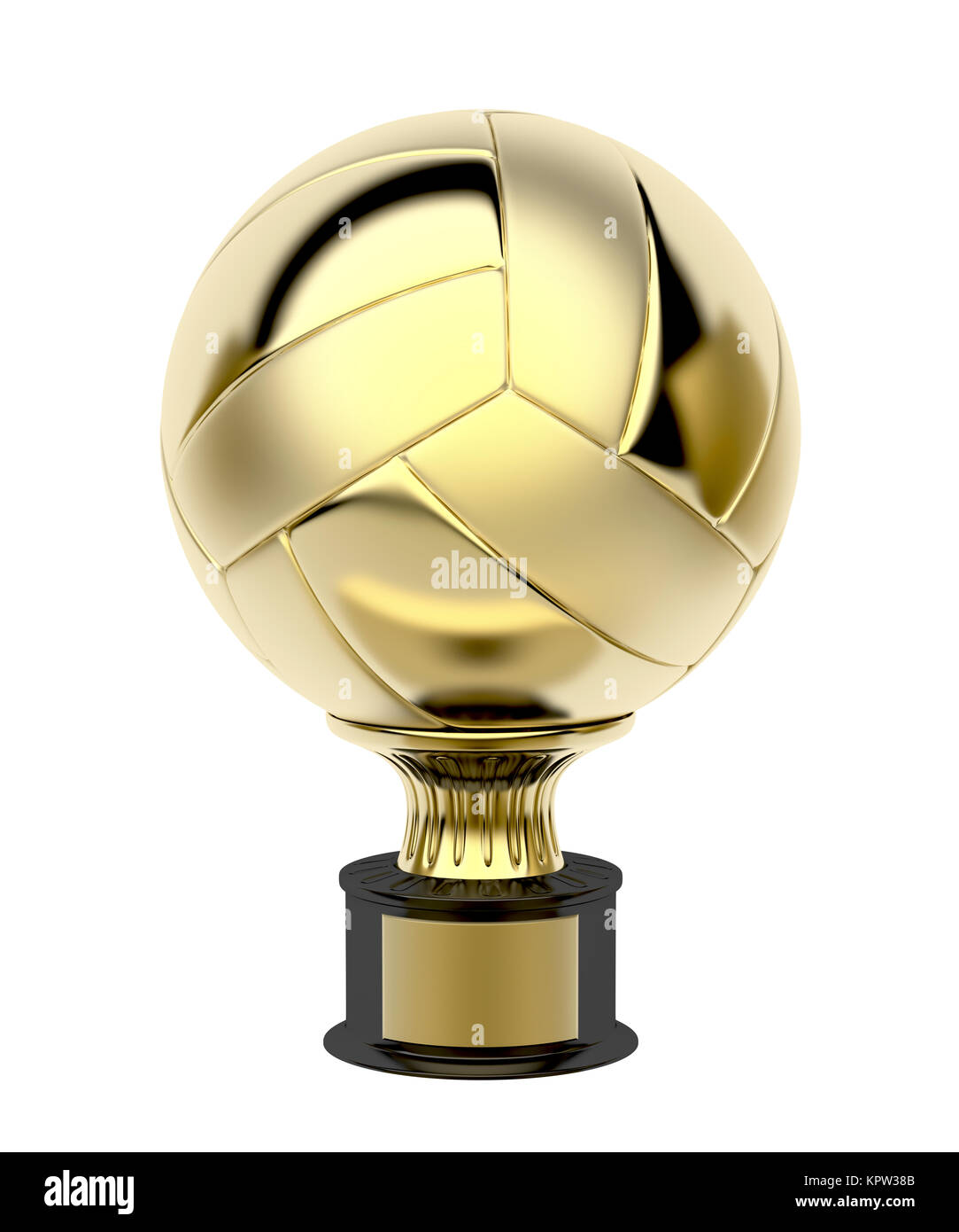 Gold volleyball trophy Stock Photo 168967131 Alamy