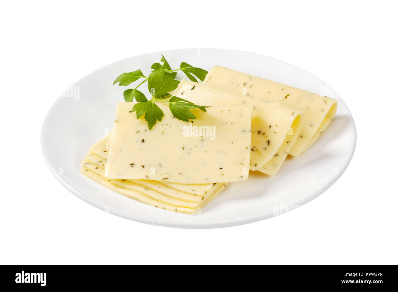 thin sliced cheese Stock Photo Alamy