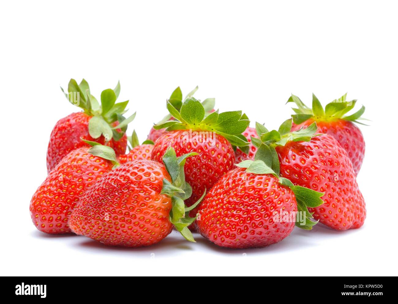 Fresh strawberry isolated on white background Stock Photo - Alamy