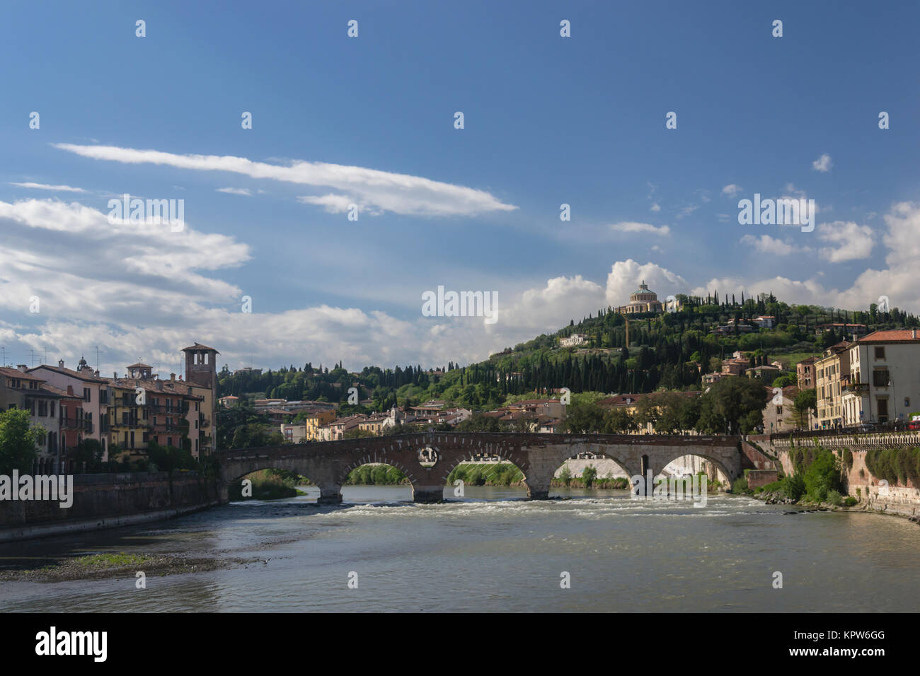 Ponte Pietra in Verona - Italy Stock Photo - Alamy