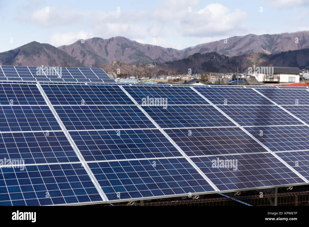 Solar panel plant Stock Photo Alamy