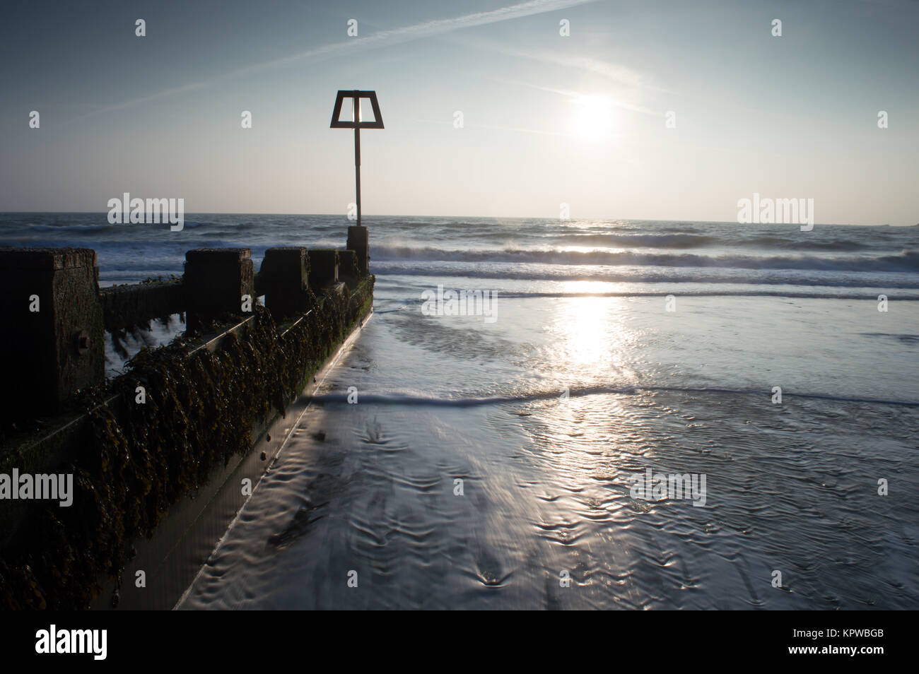 Sunrise at Swanage Stock Photo - Alamy