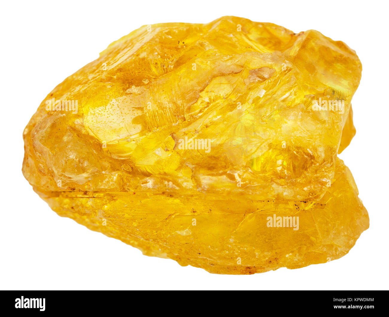native Sulfur ( sulphur) stone isolated Stock Photo