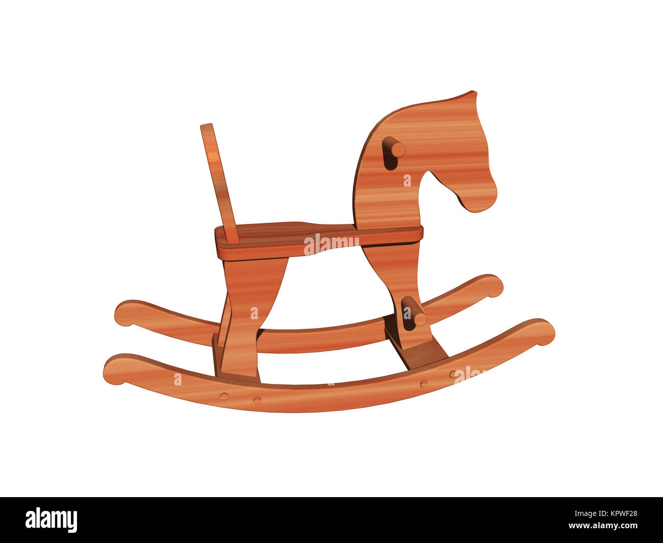 rocking horse made of wood free Stock Photo