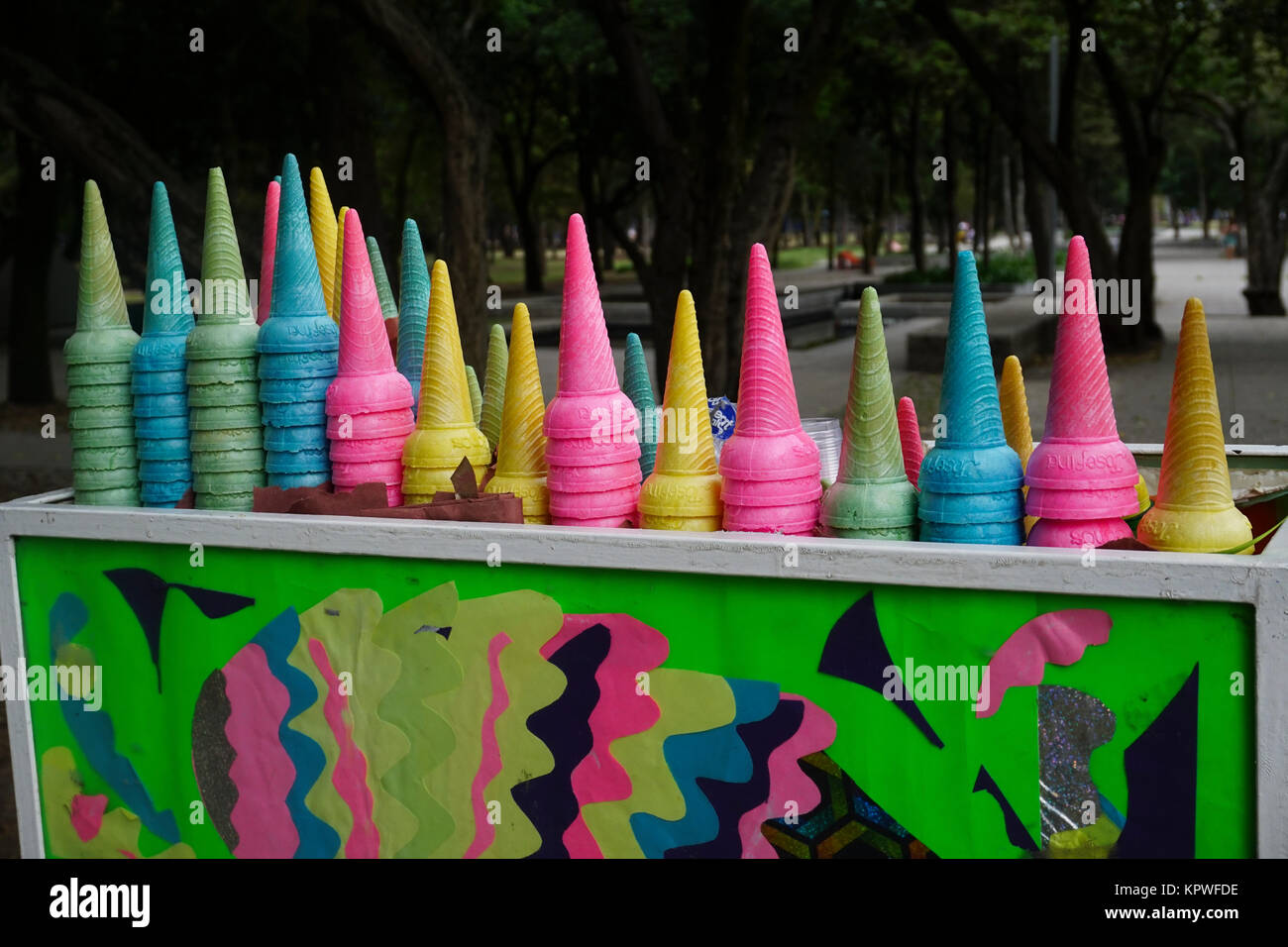 Helados (ice cream cones) in Chapultepec Park, Mexico City Stock Photo