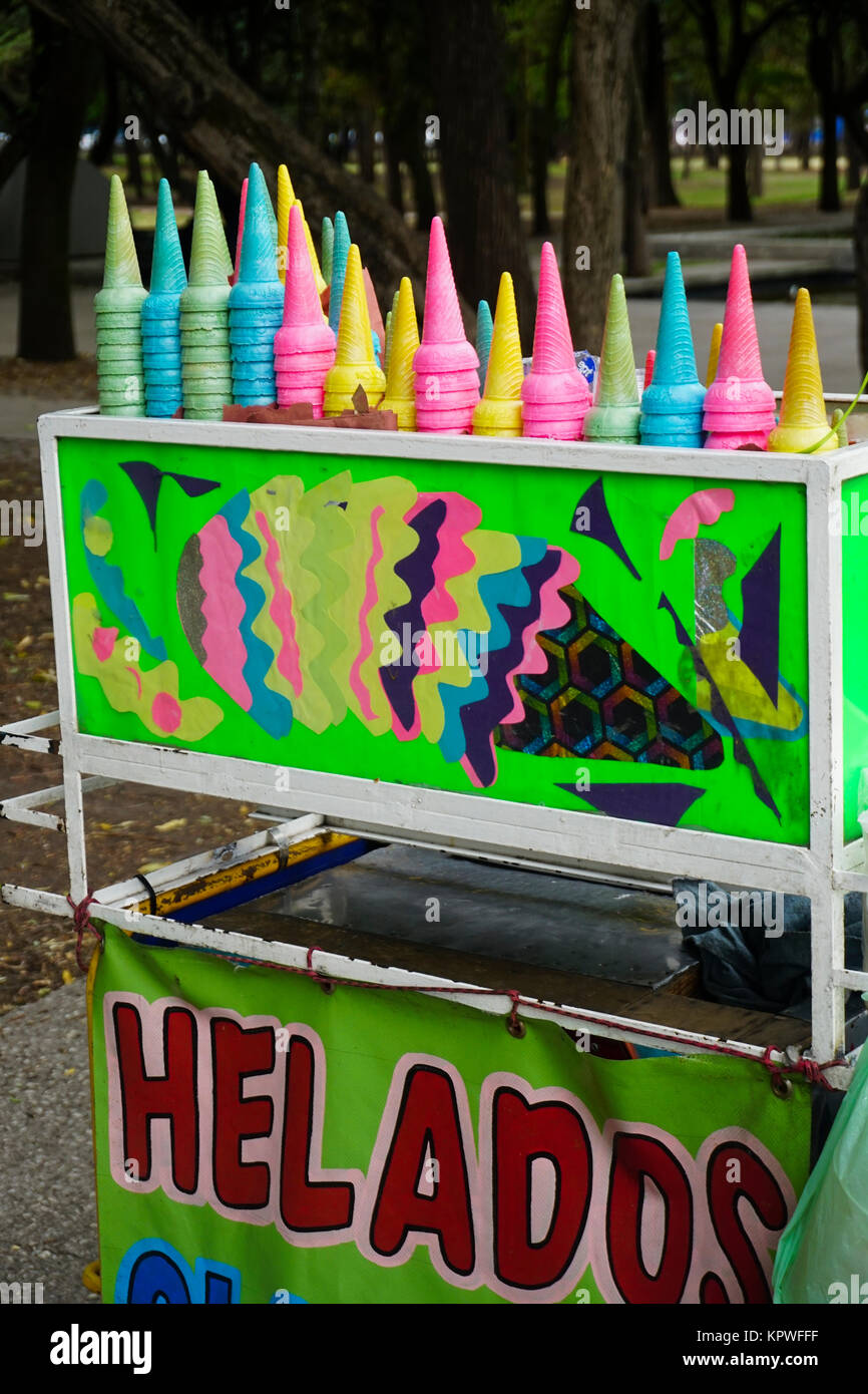 Helados (ice cream cones) in Chapultepec Park, Mexico City Stock Photo
