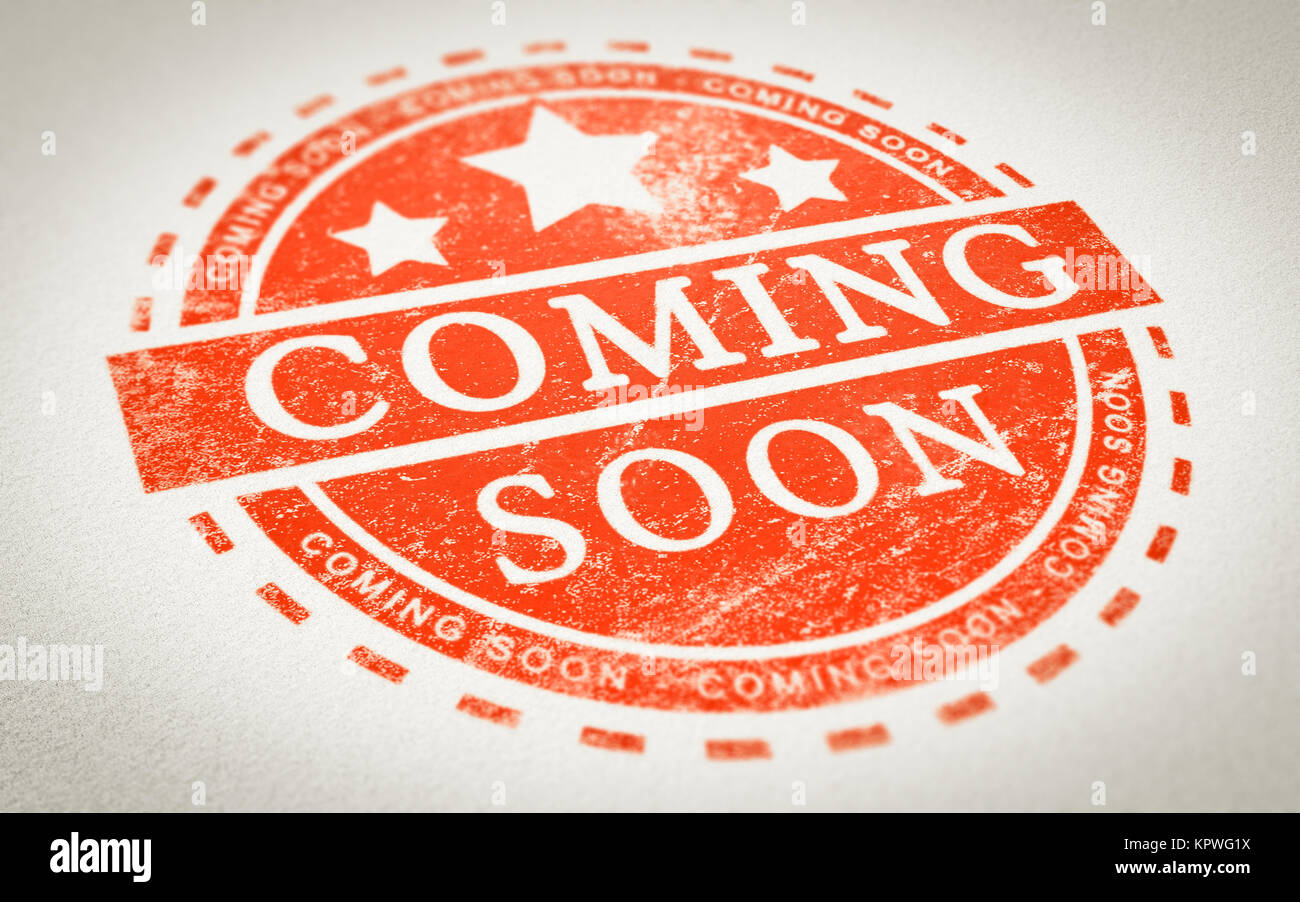 Coming Soon Stamp Stock Photo