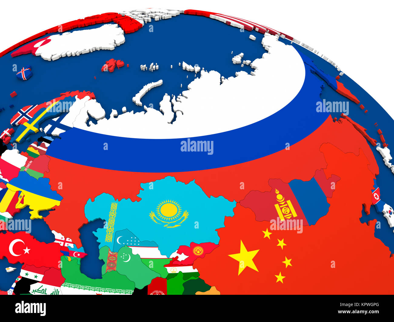 Kazakhstan Map Russia Flag Colors Stock Illustration 1402689083