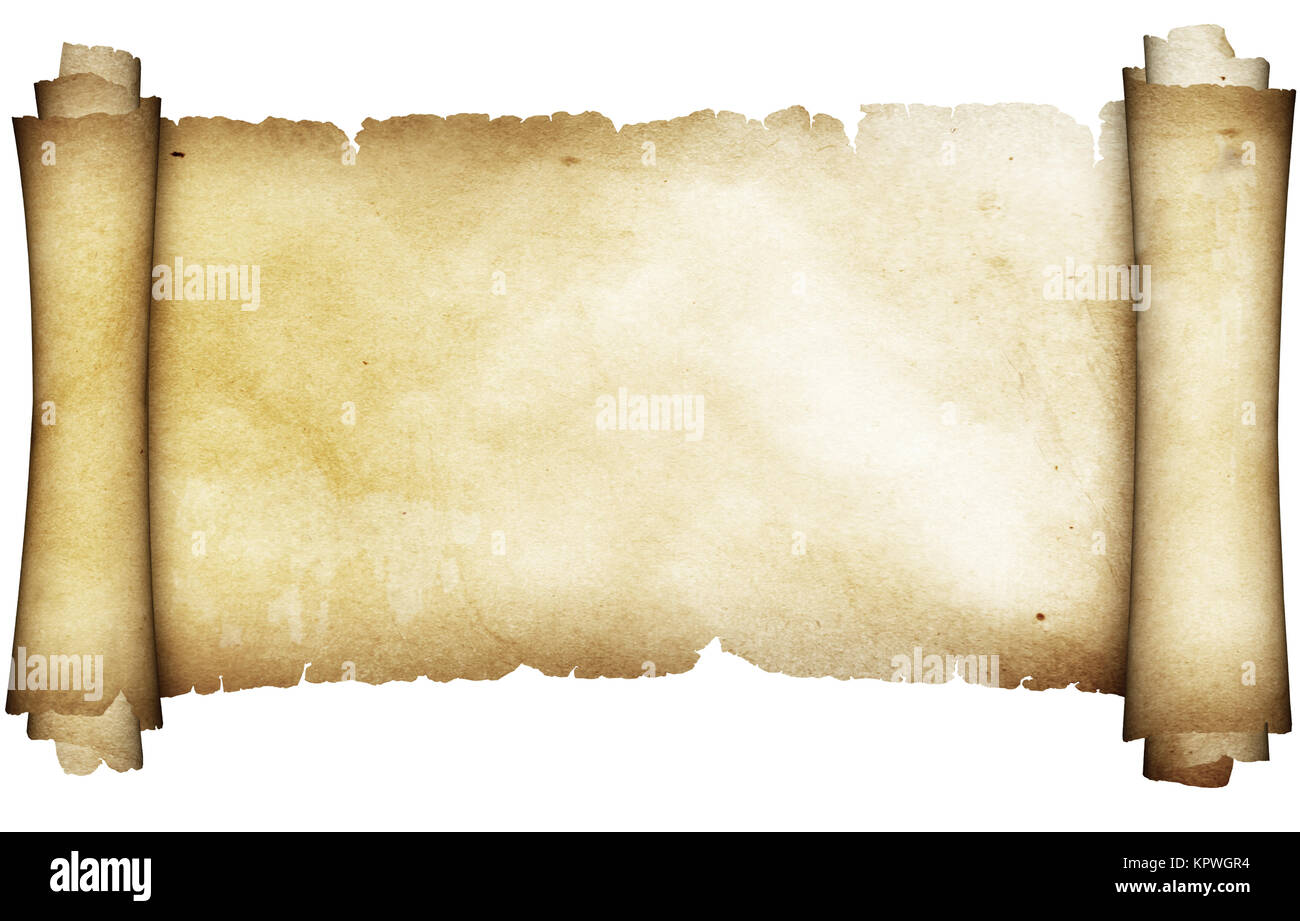 Old Rolled Blank Torah Parchment Paper Roll On White Background Stock  Photo, Picture and Royalty Free Image. Image 145616377.