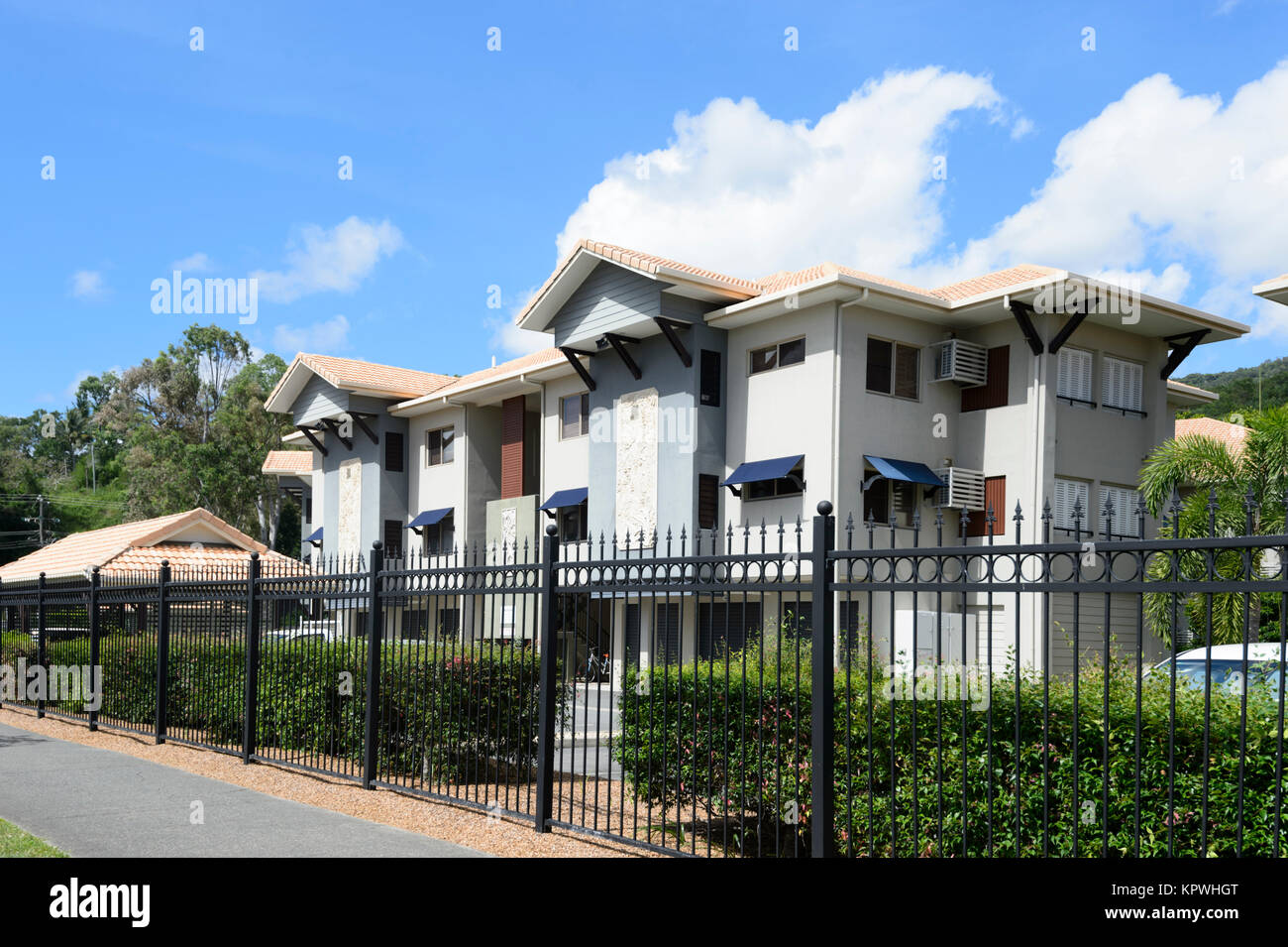 Newly built modern apartment block at Clifton Beach, a popular Northern
