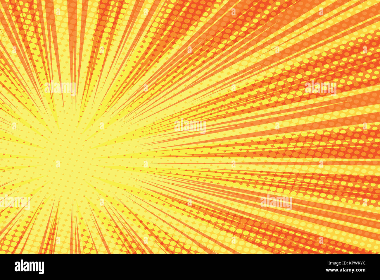 Red yellow retro rays vector background Stock Photo - Alamy
