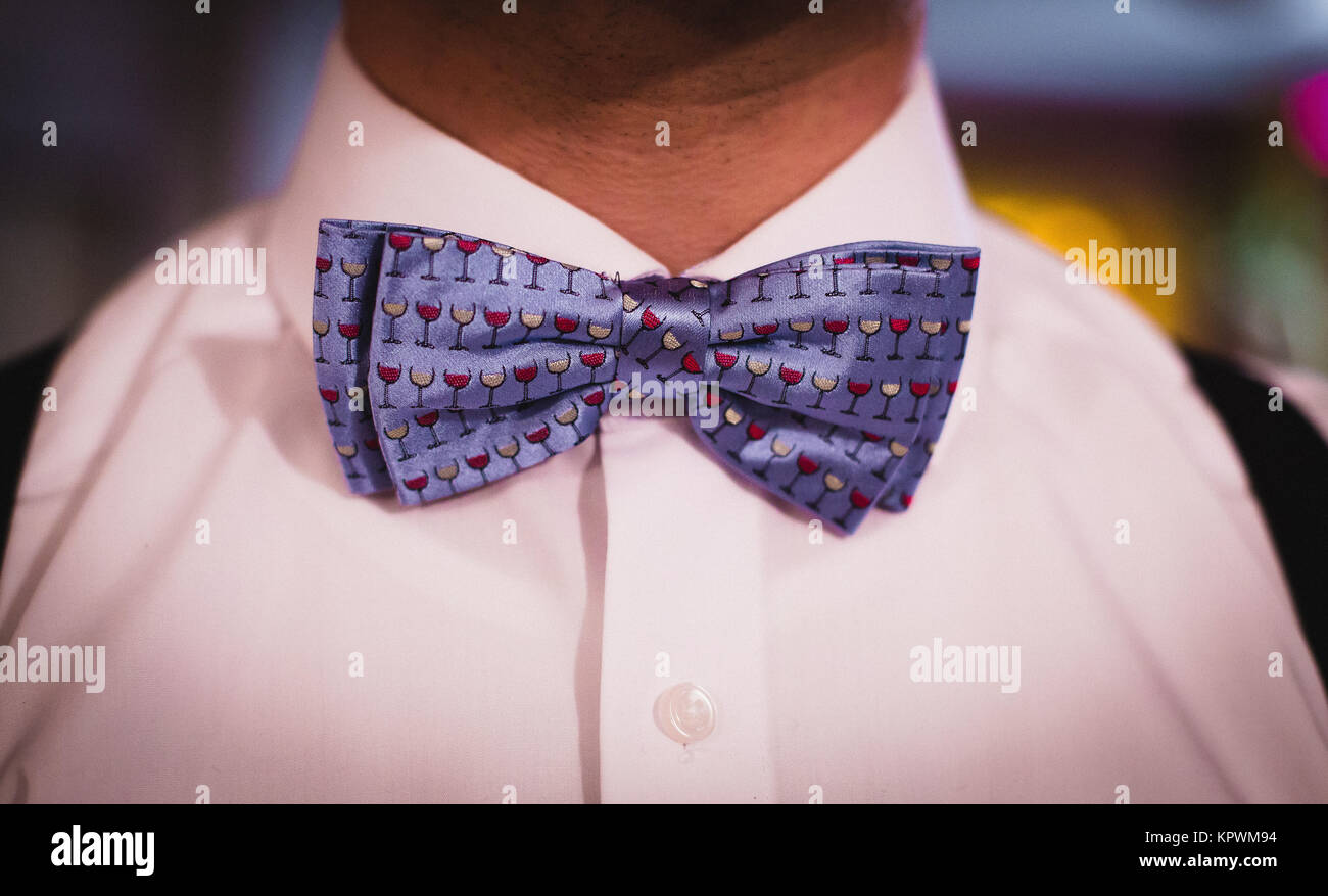 Man male costume with elegant bowtie style Stock Photo Alamy