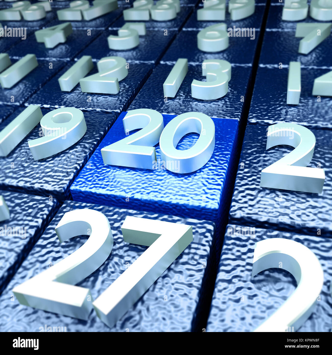 twentieth calendar Stock Photo