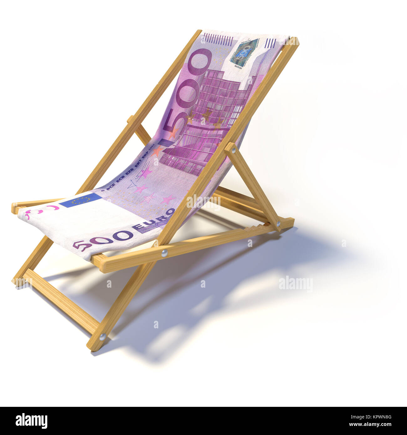 folding link chair with 500 euros Stock Photo