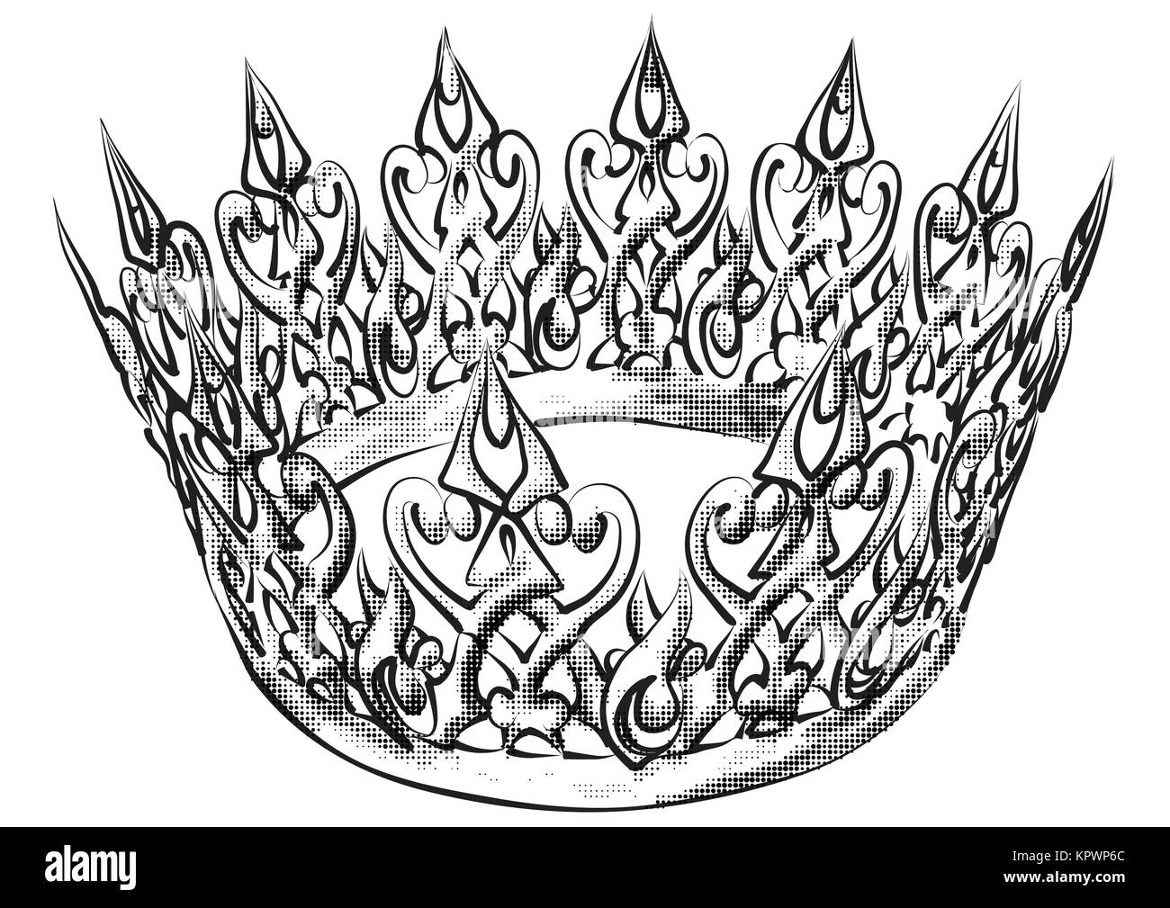 abstract crown on white Stock Photo