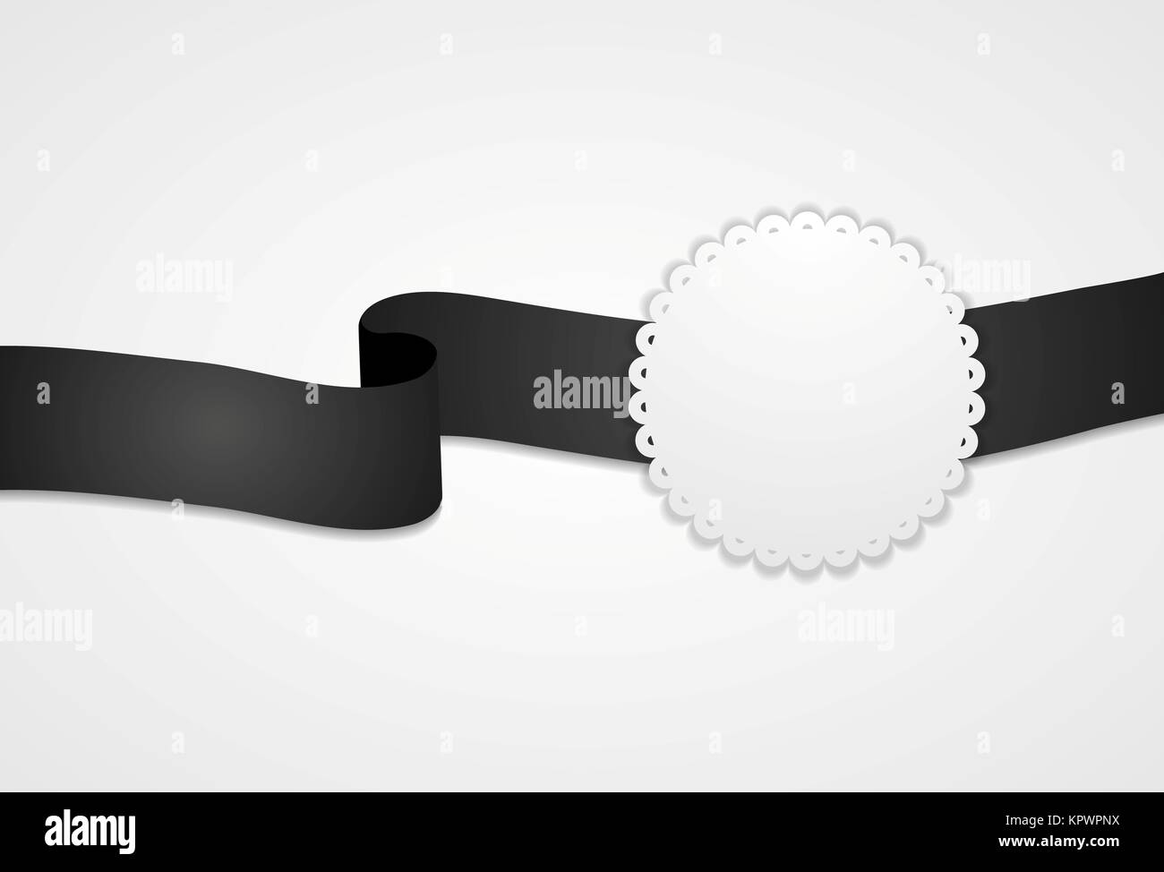 ribbon and circle label Stock Photo - Alamy